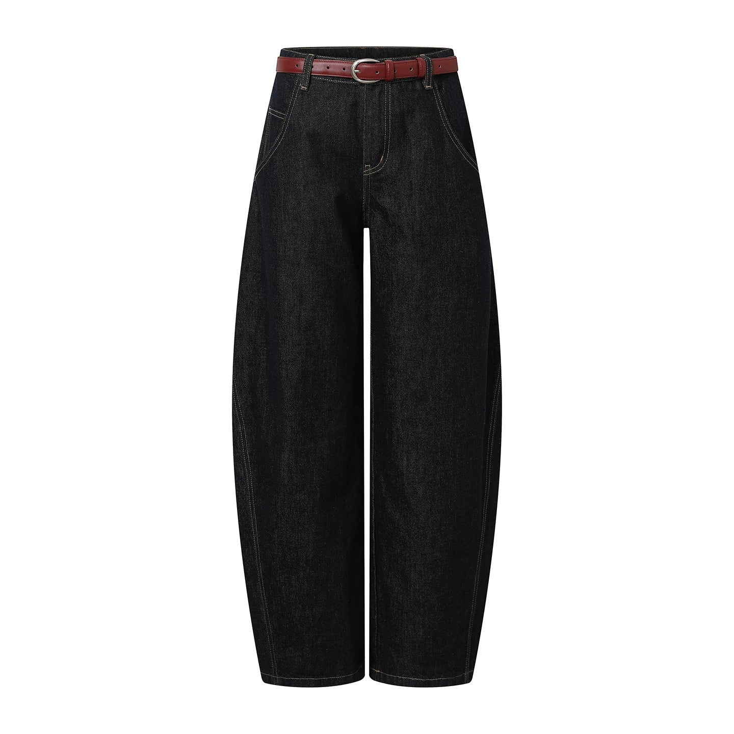 Curved Seam Wide Jeans - Image 6