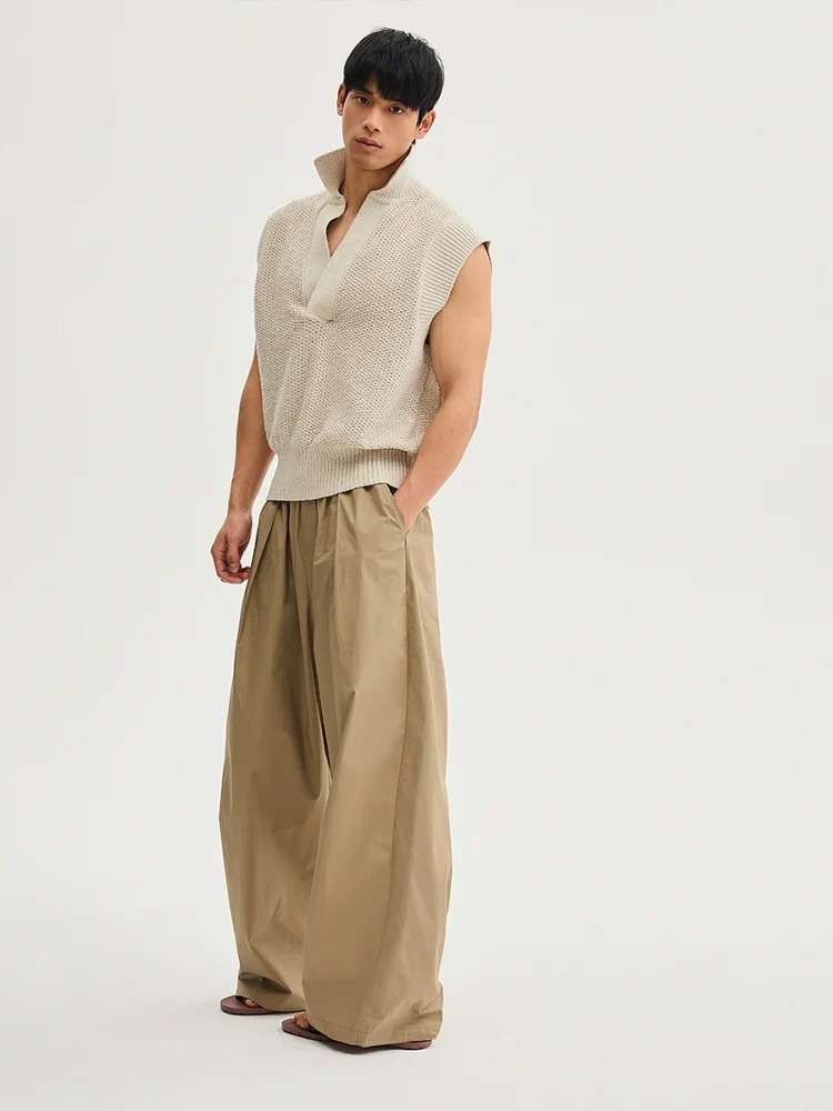 Curved Two-Tone Trousers