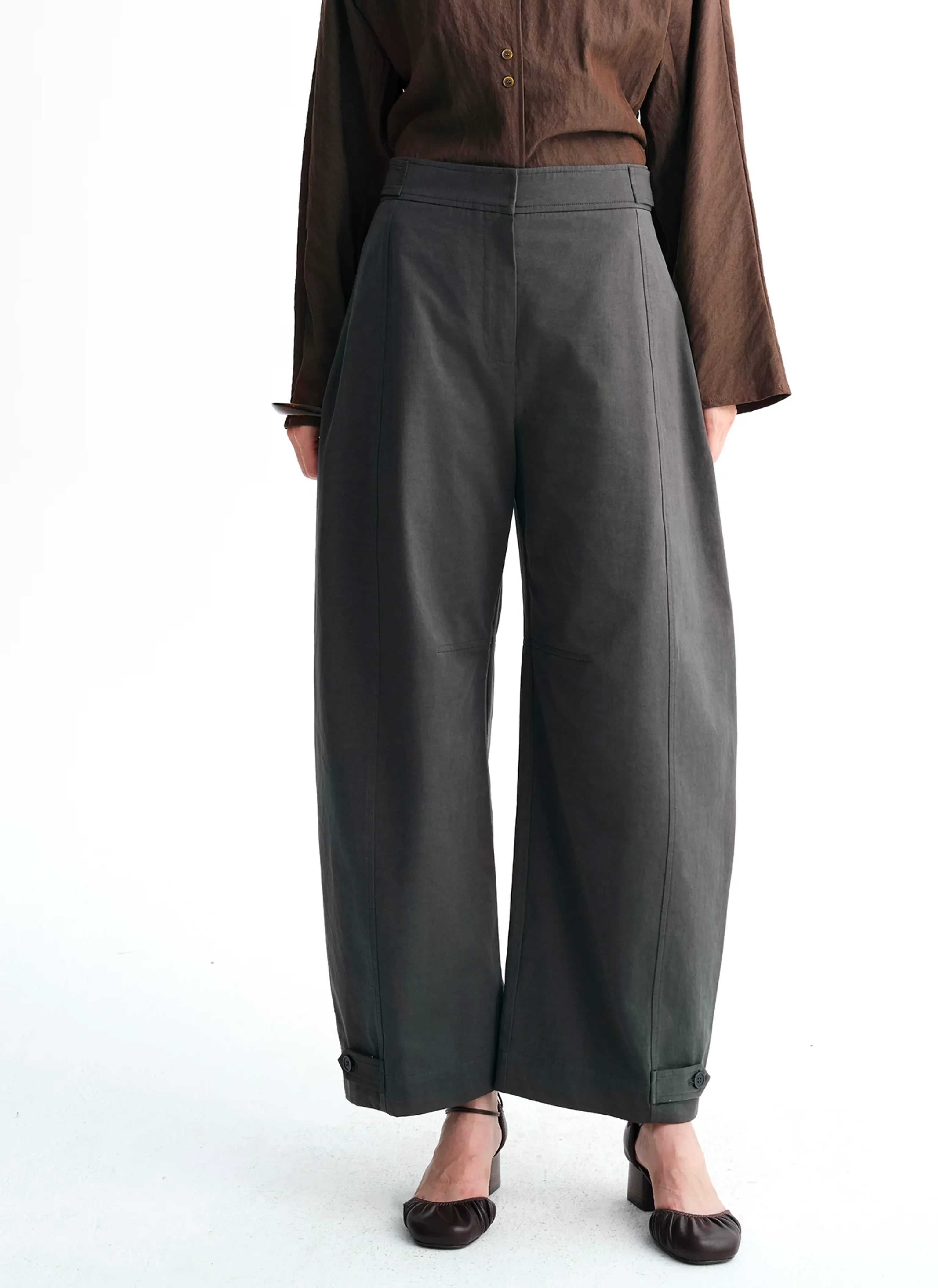 Curved Wide-Leg Pants - Image 2