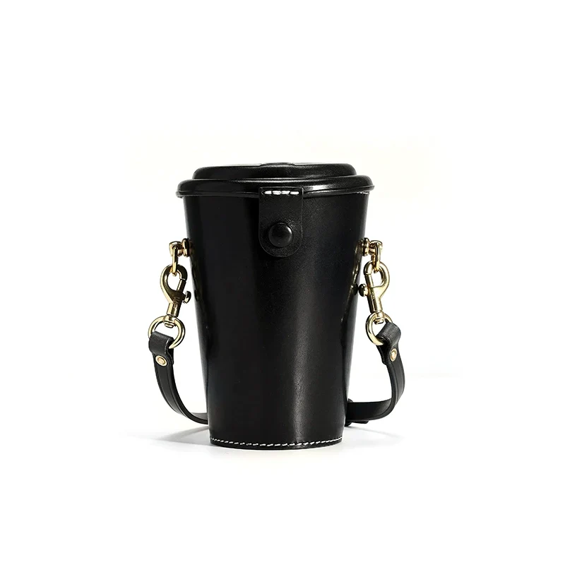 Cylinder Leather Crossbody Bag - Image 4