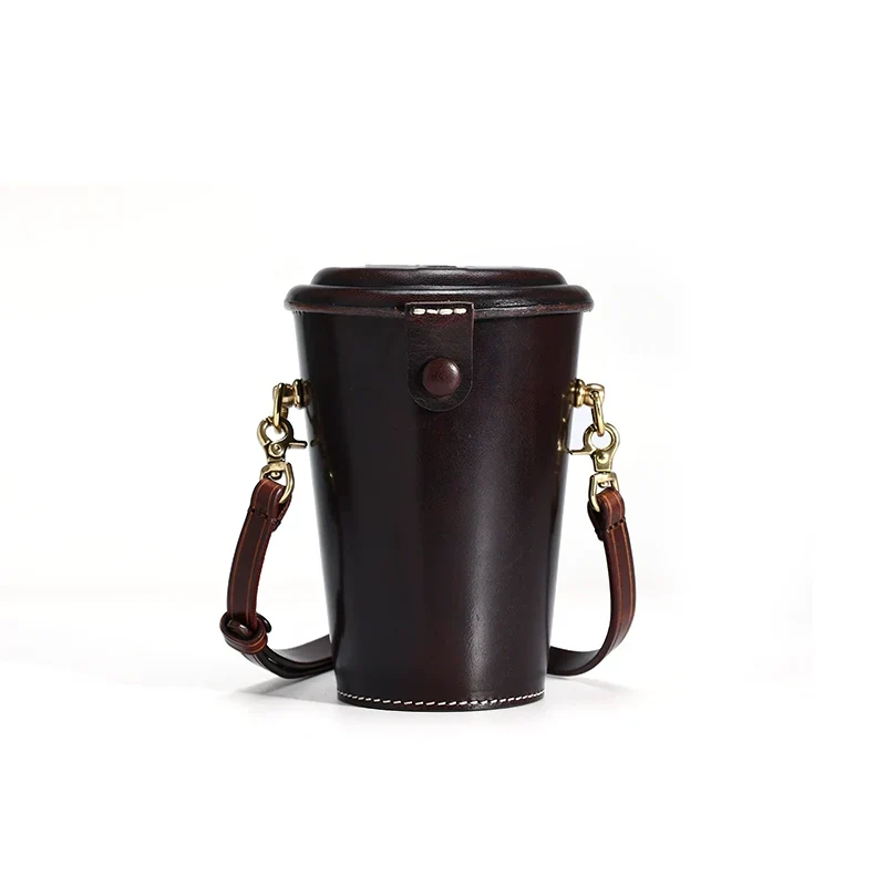 Cylinder Leather Crossbody Bag - Image 5