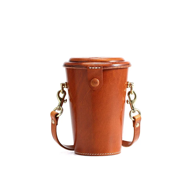 Cylinder Leather Crossbody Bag - Image 7