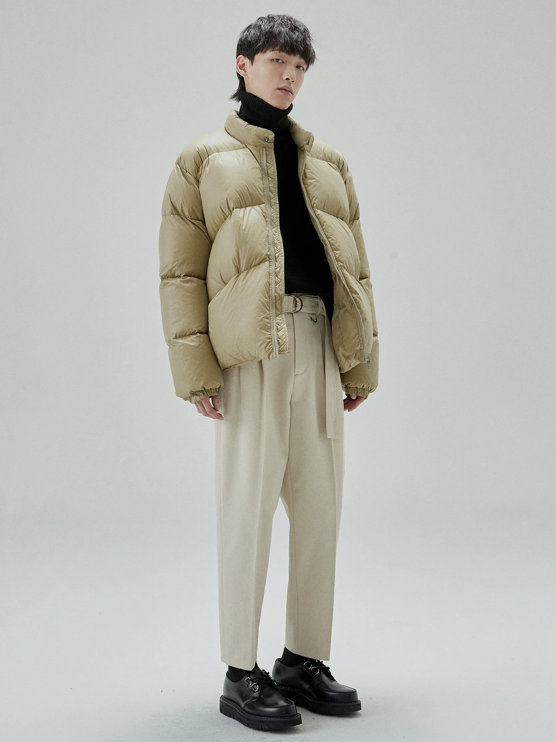 D-Ring Belt Pleated Cropped Trousers - Image 3