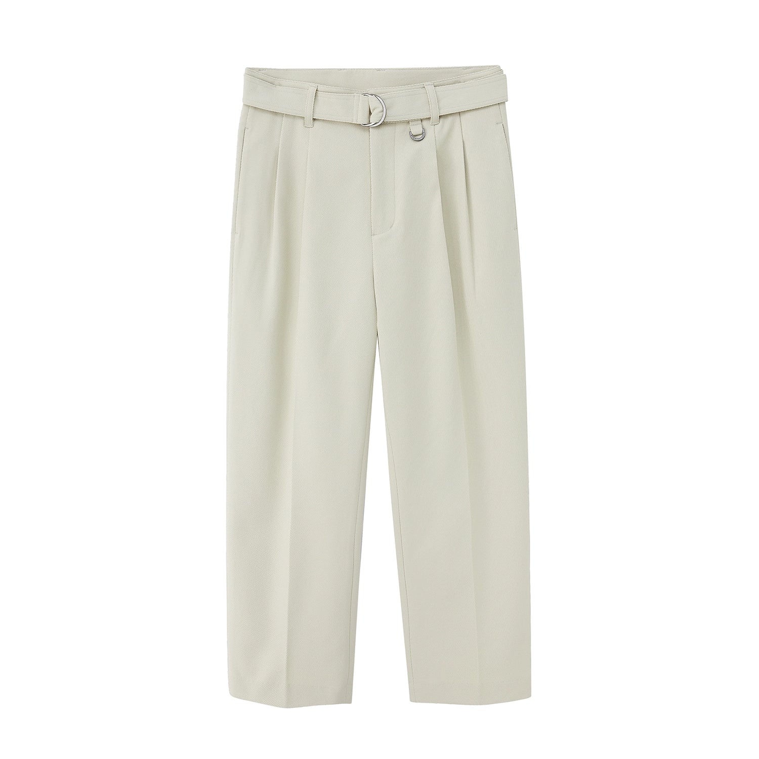 D-Ring Belt Pleated Cropped Trousers - Image 7
