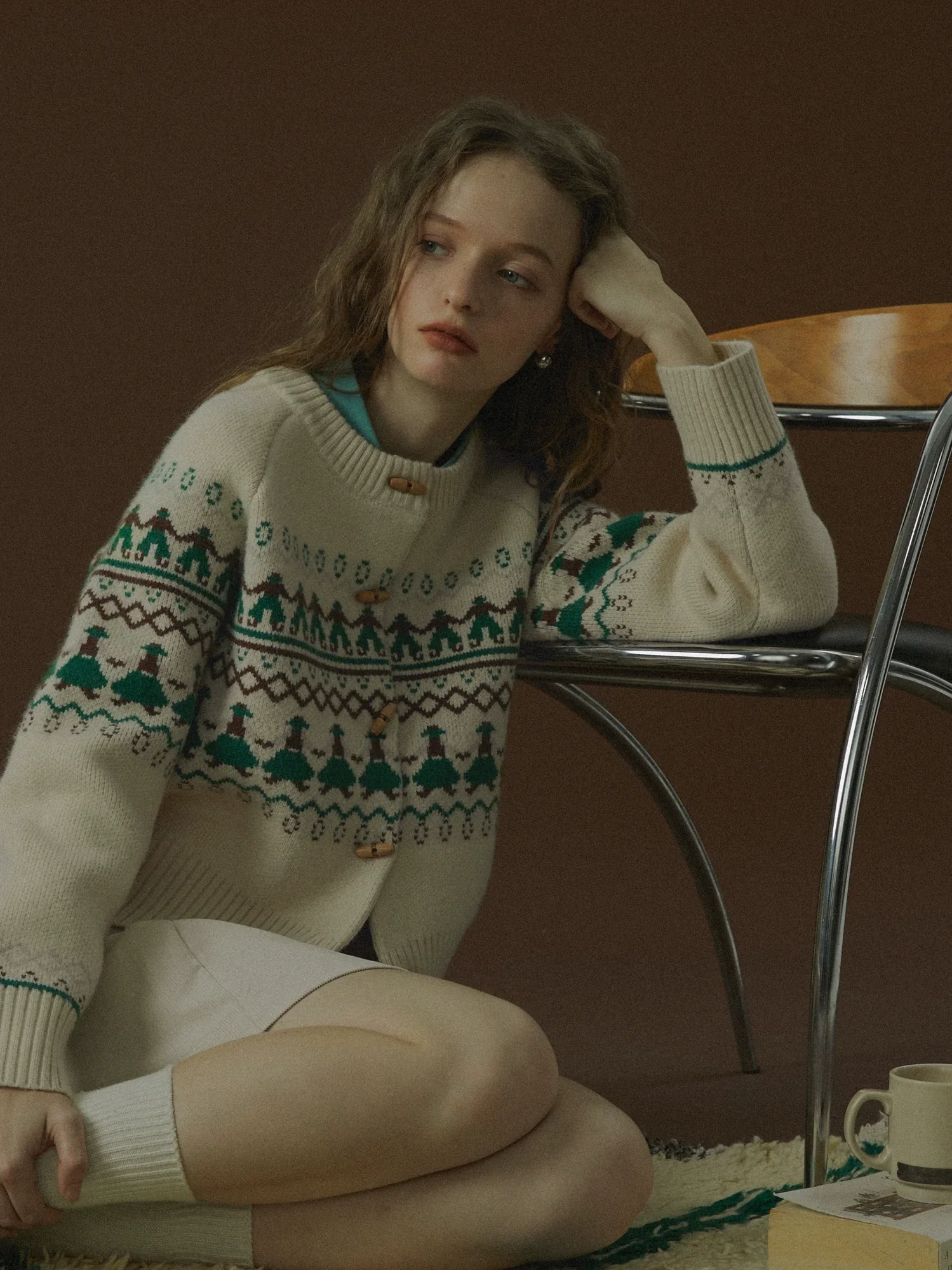 Dancing Figure Fair Isle Cardigan