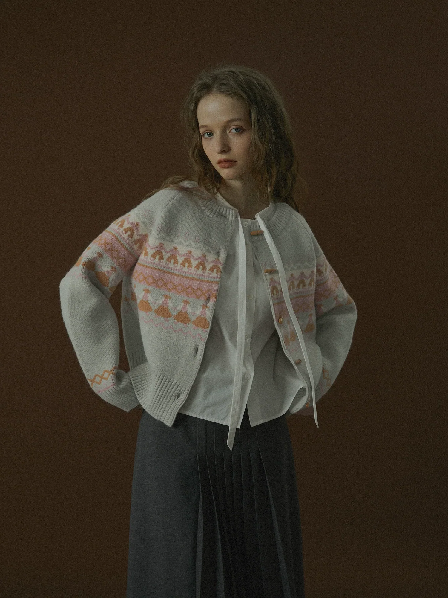Dancing Figure Fair Isle Cardigan - Image 2