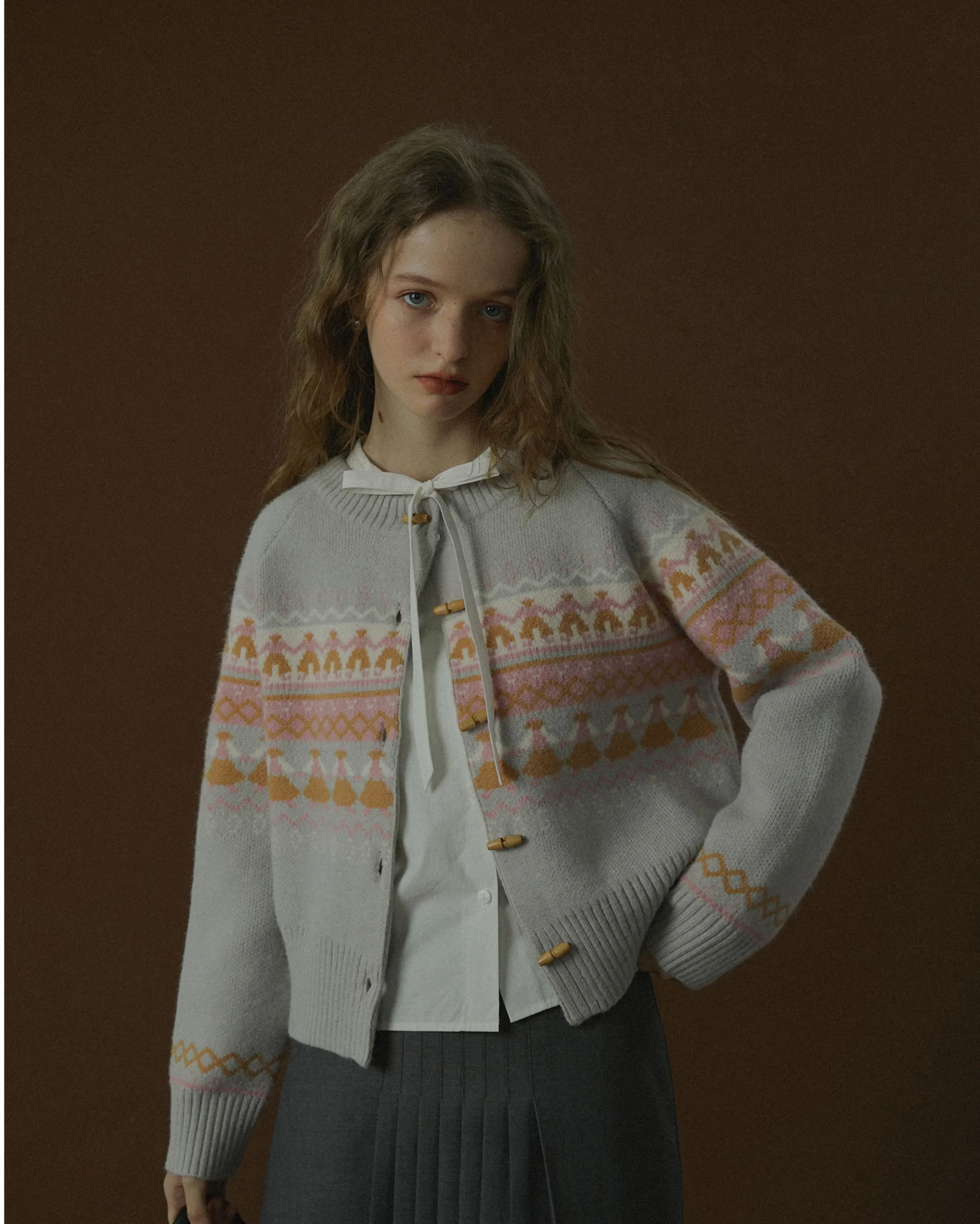 Dancing Figure Fair Isle Cardigan - Image 4