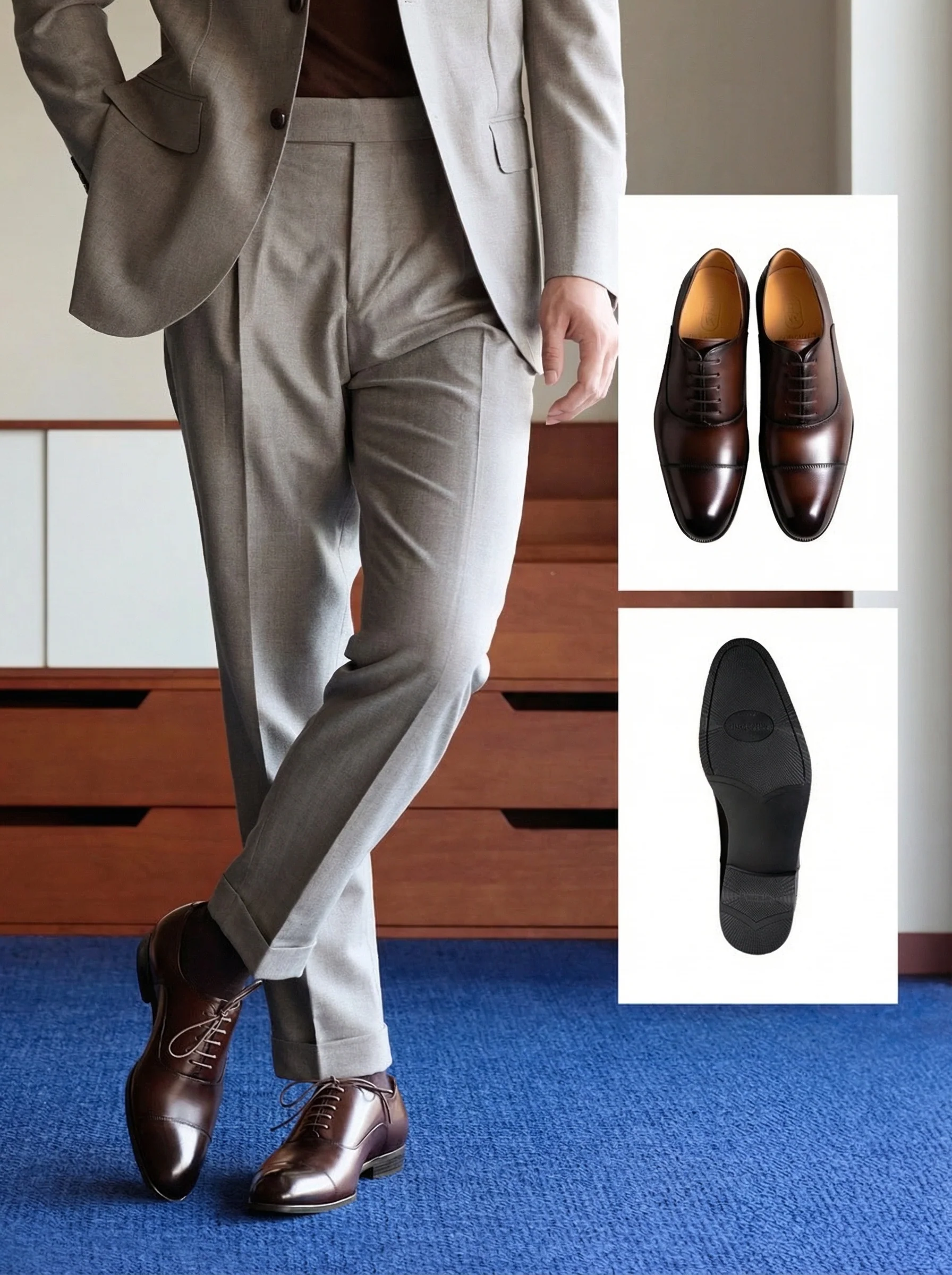 Dark Brown Cap-Toe Oxford - Image 5