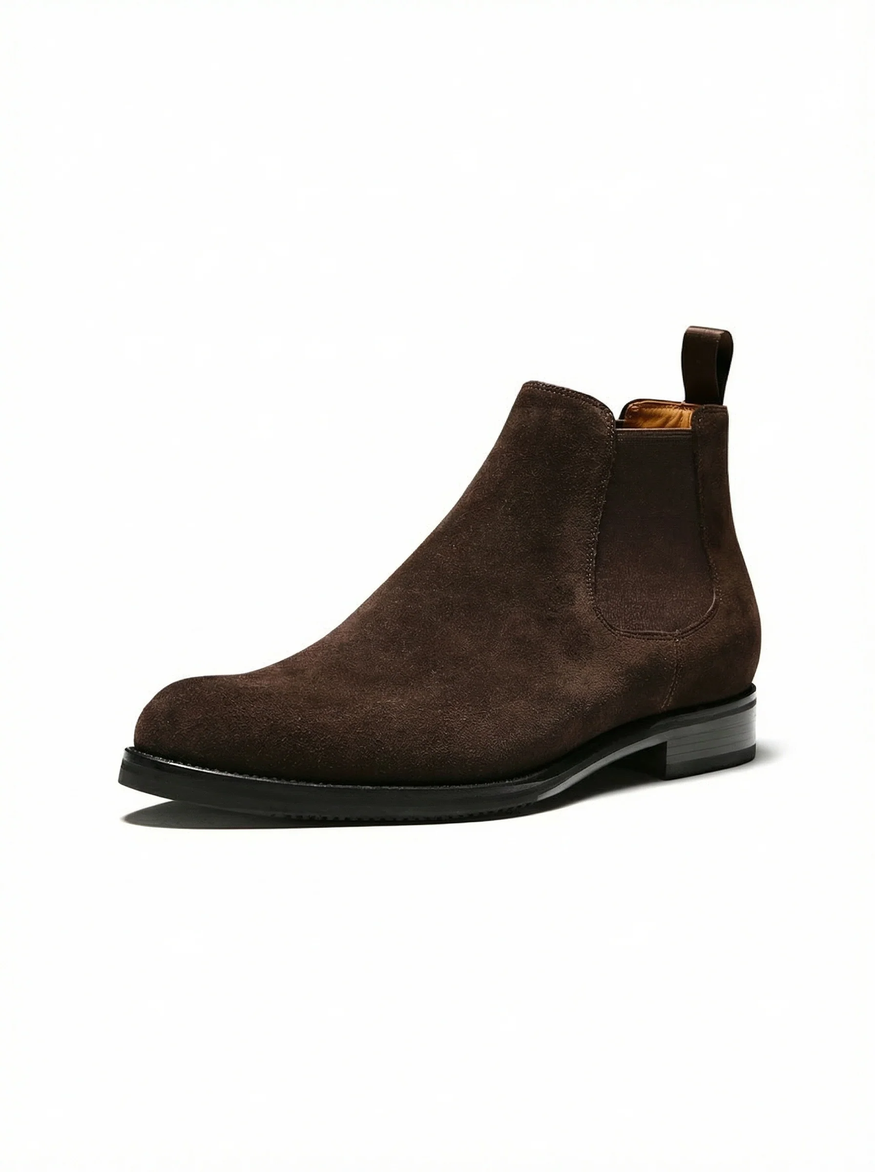 Dark Brown Suede Chelsea Boots