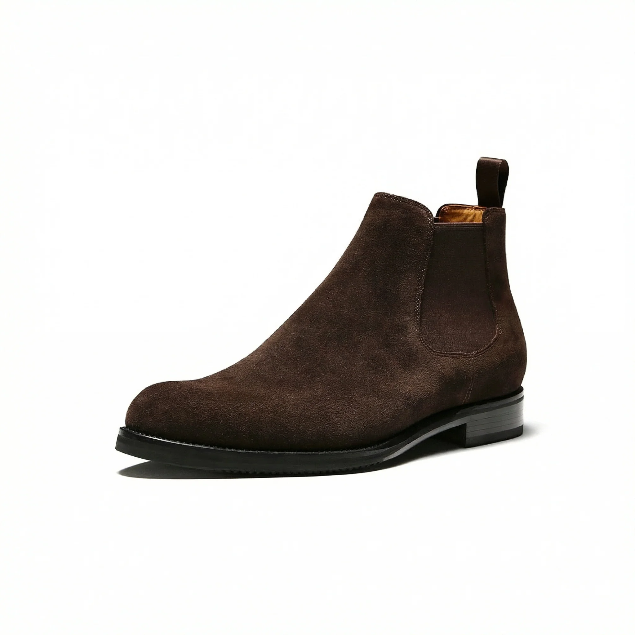 Dark Brown Suede Chelsea Boots - Image 3