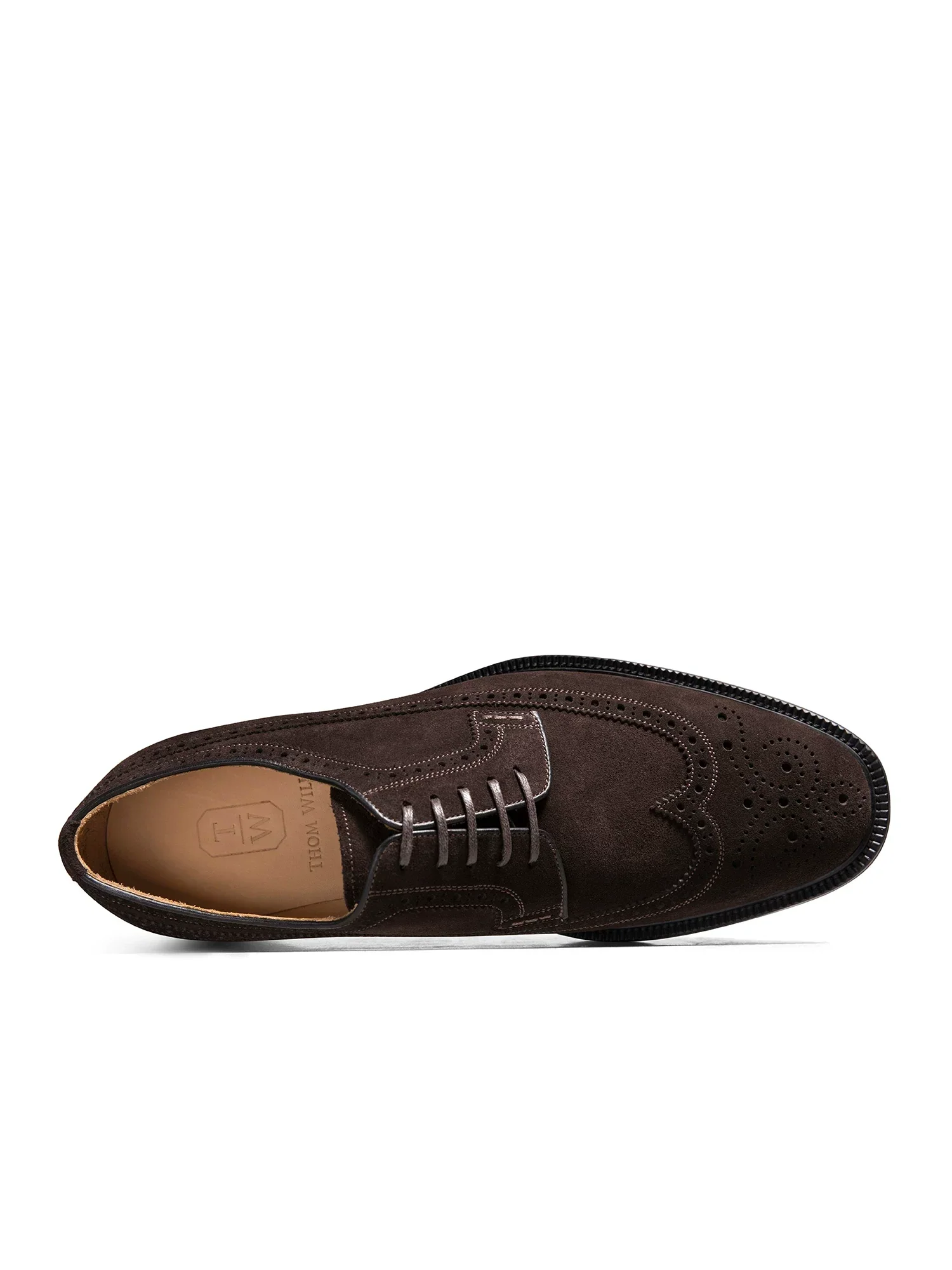 Dark Brown Suede Wingtip Derby - Image 3