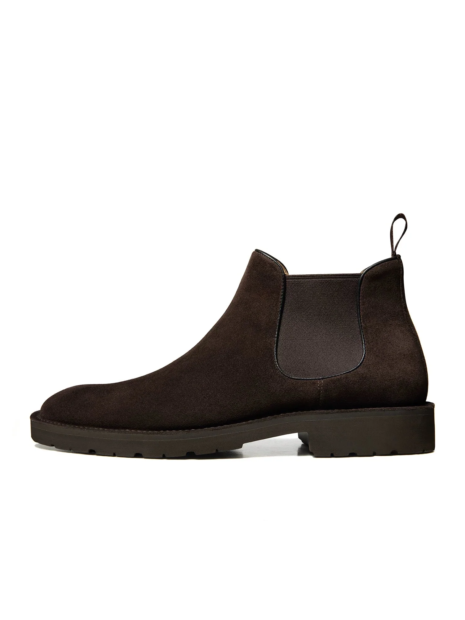 Dark Coffee Suede Chelsea Boot - Image 2