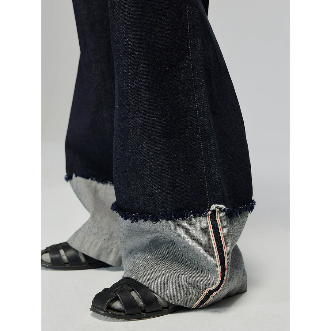 Dark Denim Wide-Leg Jeans - Image 4