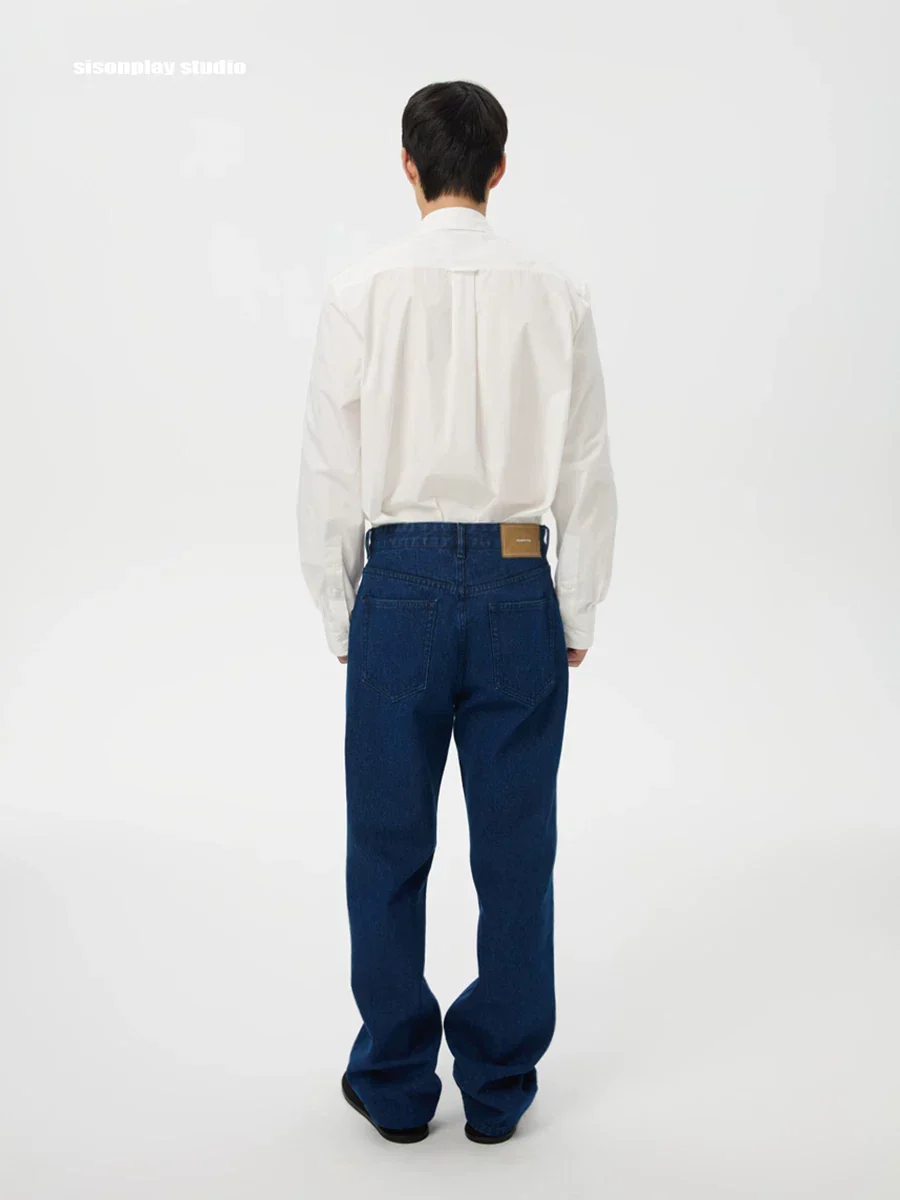 Dark Indigo Relaxed Straight Jeans