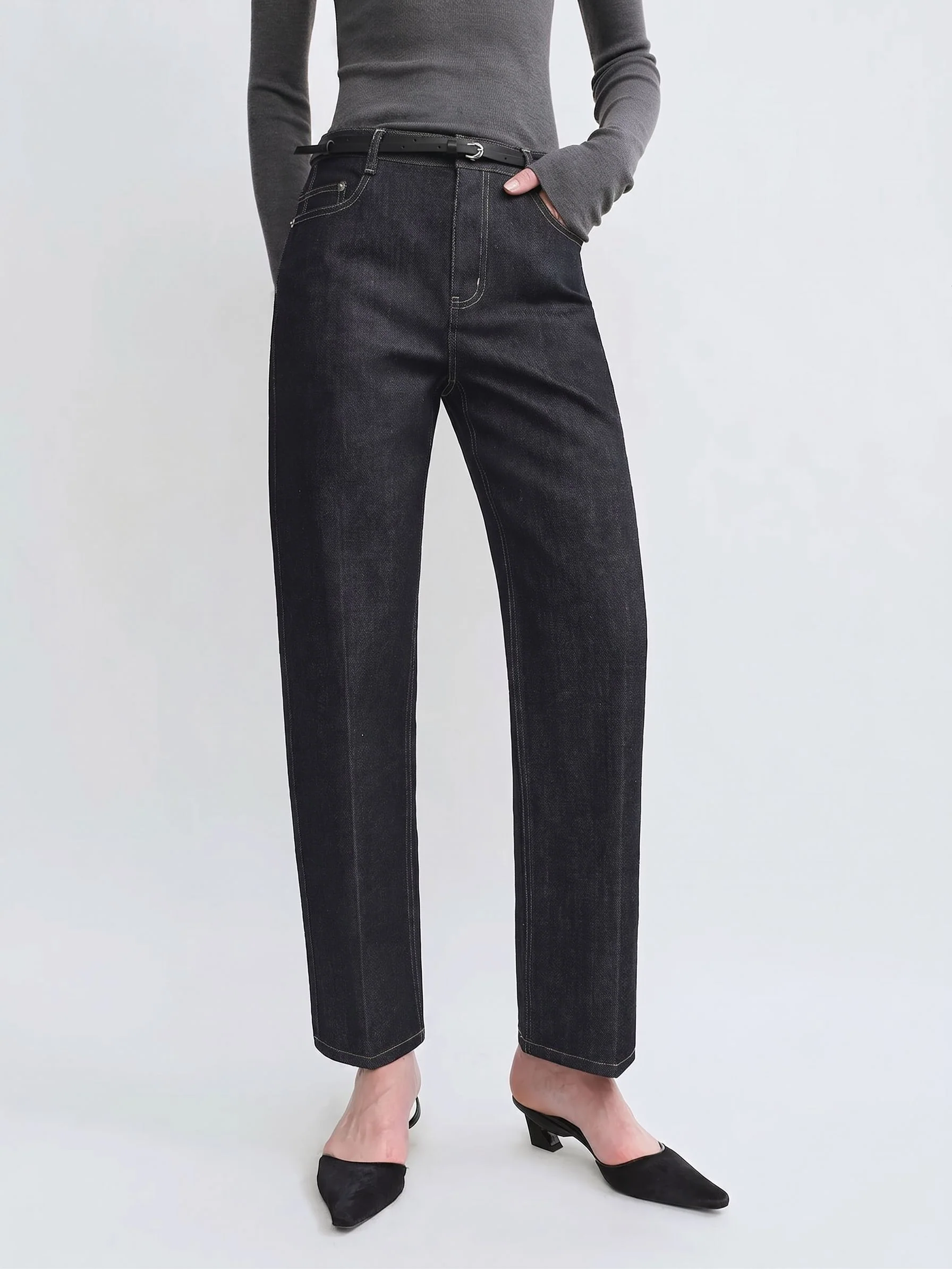 Dark Tapered Jeans - Image 5