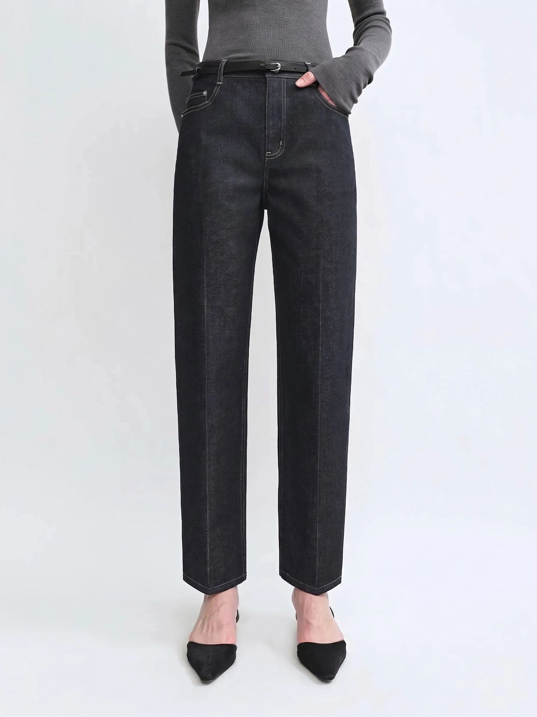 Dark Tapered Jeans - Image 6