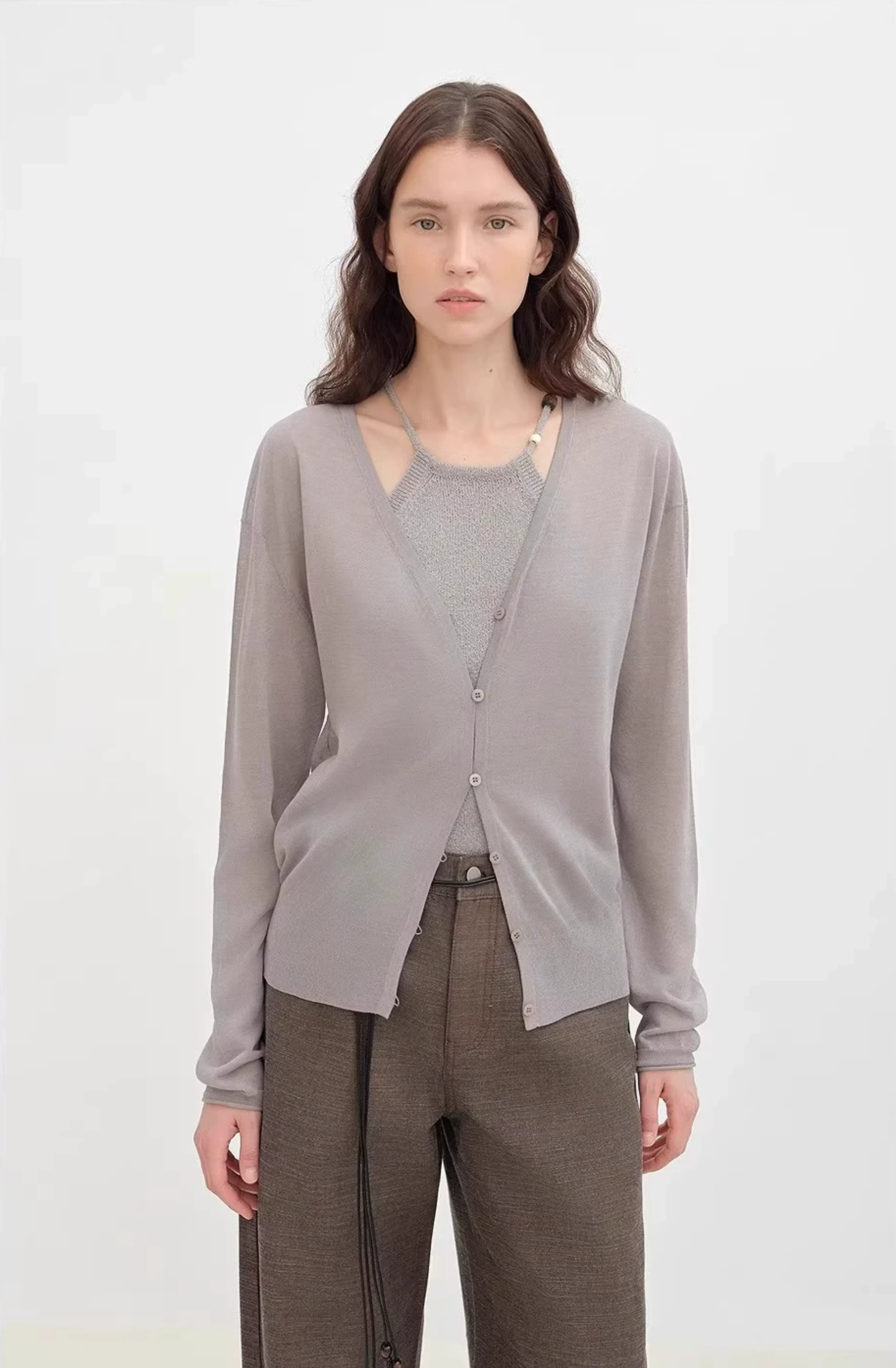 Daylight Linen-Blend V-Neck Cardigan - Image 4