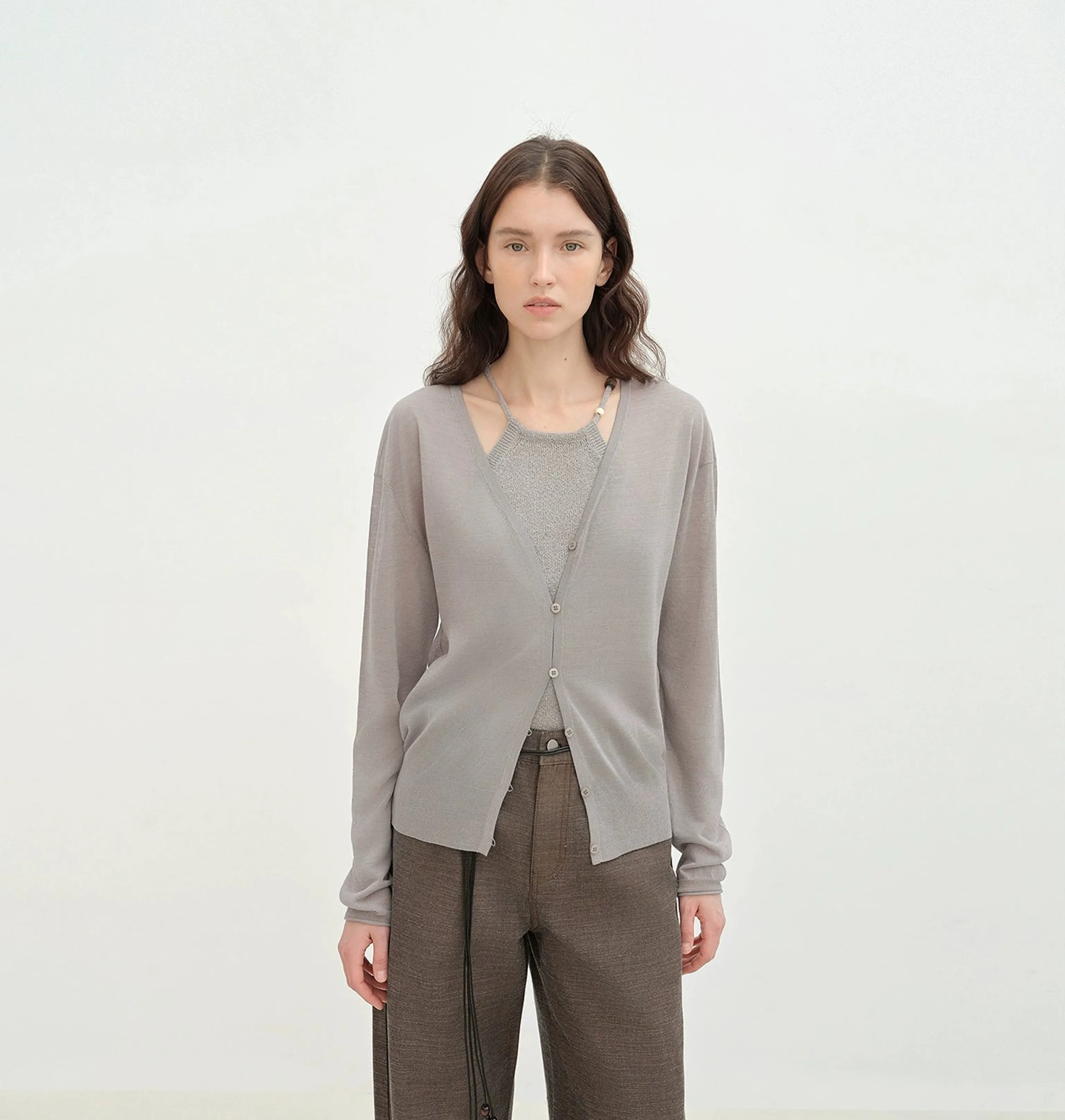 Daylight Linen-Blend V-Neck Cardigan - Image 6