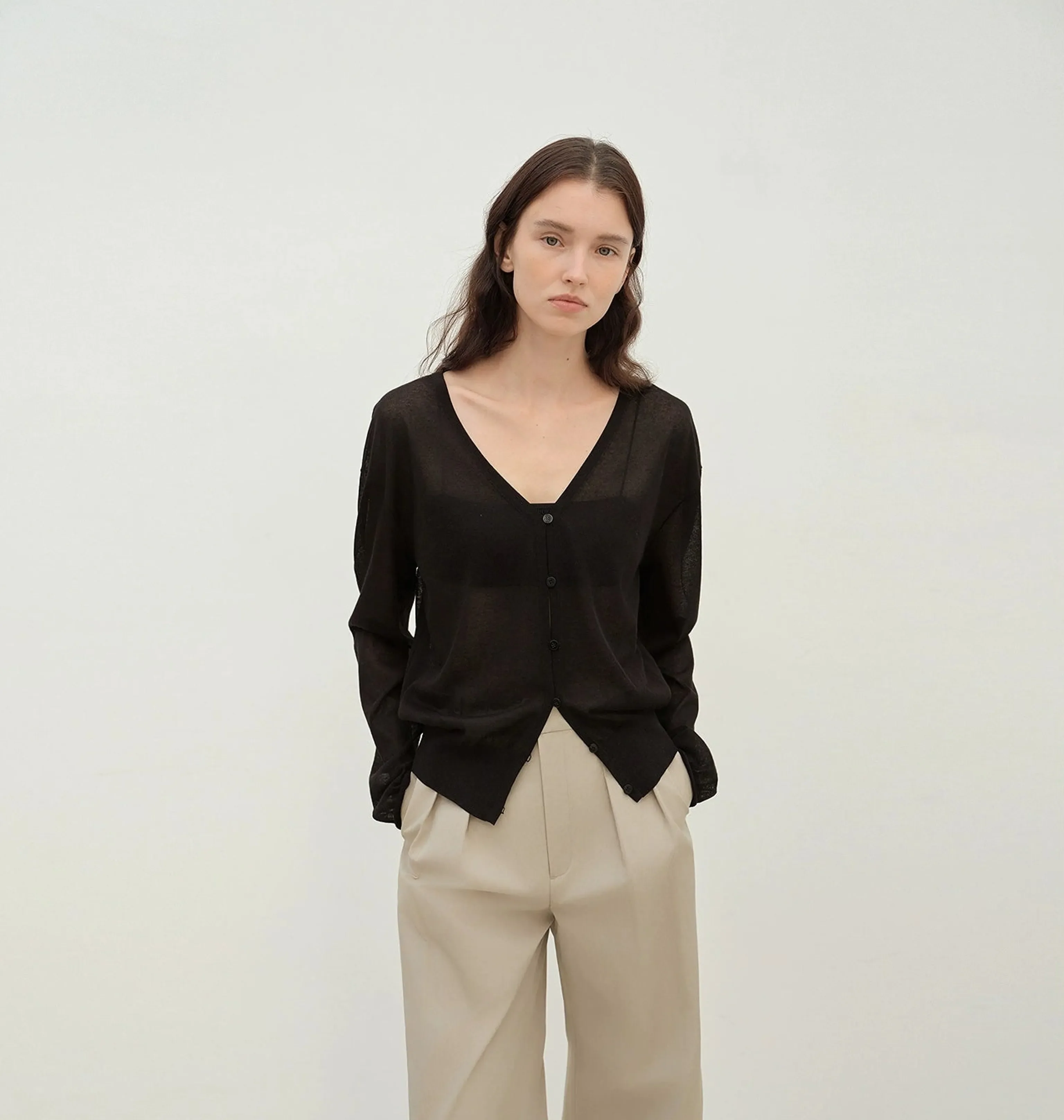 Daylight Linen-Blend V-Neck Cardigan - Image 7