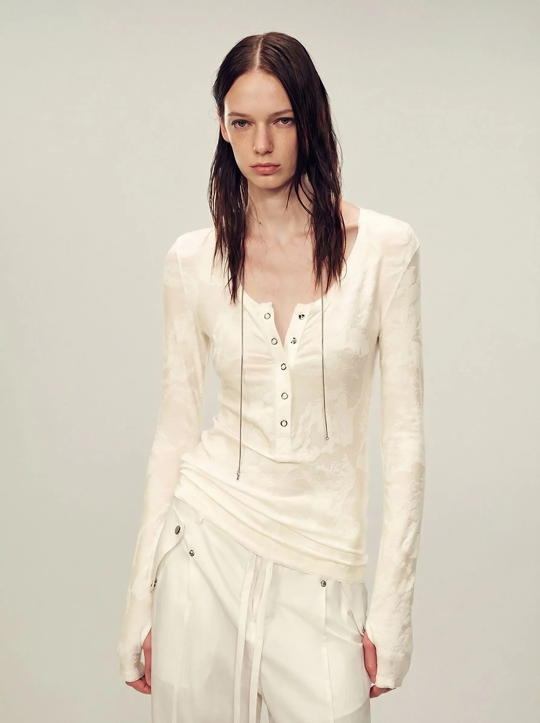Deep V Henley - Image 4
