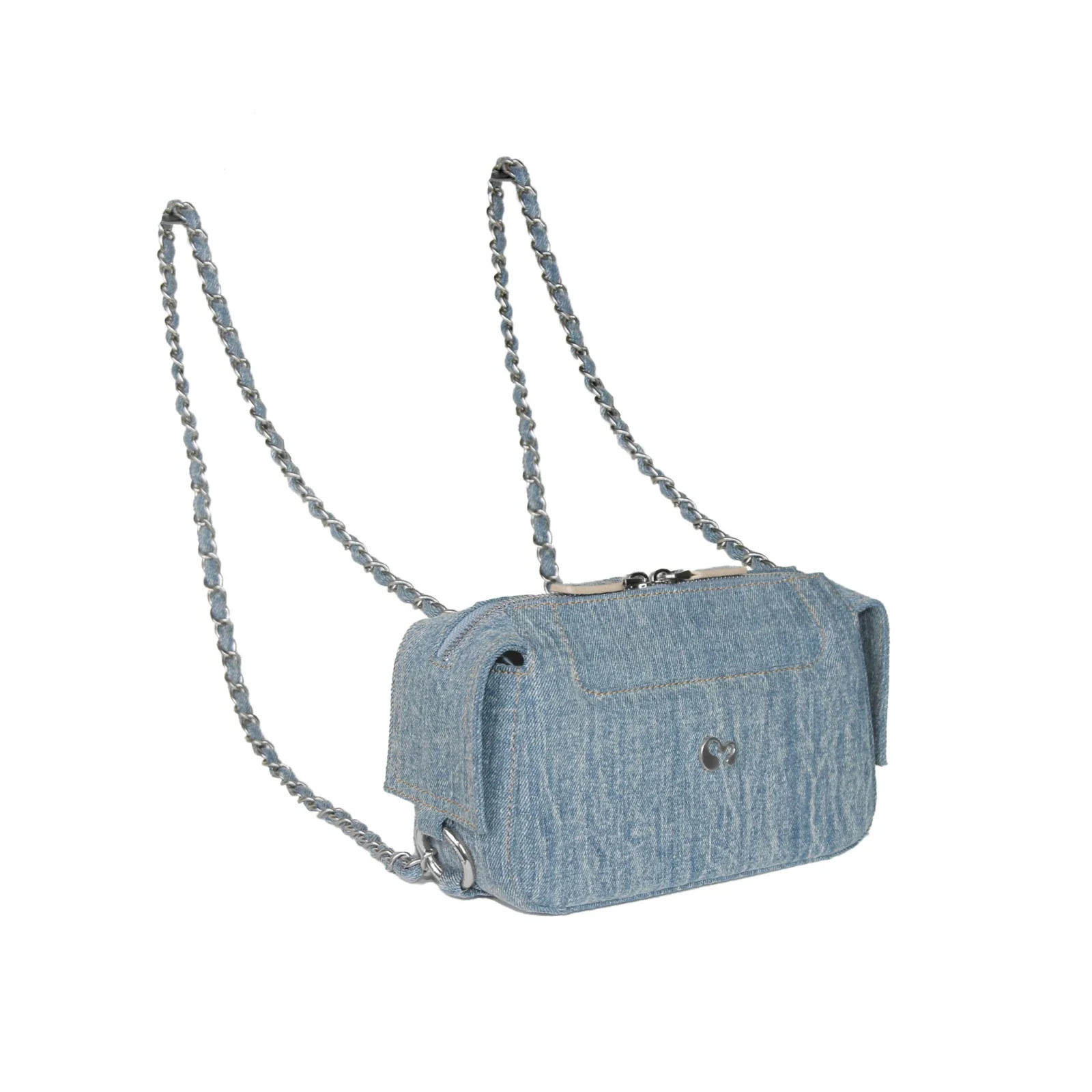 Denim Chain Bag - Image 2