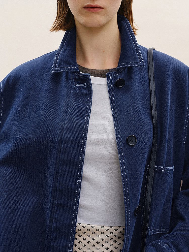 Denim Chore Jacket - Image 4