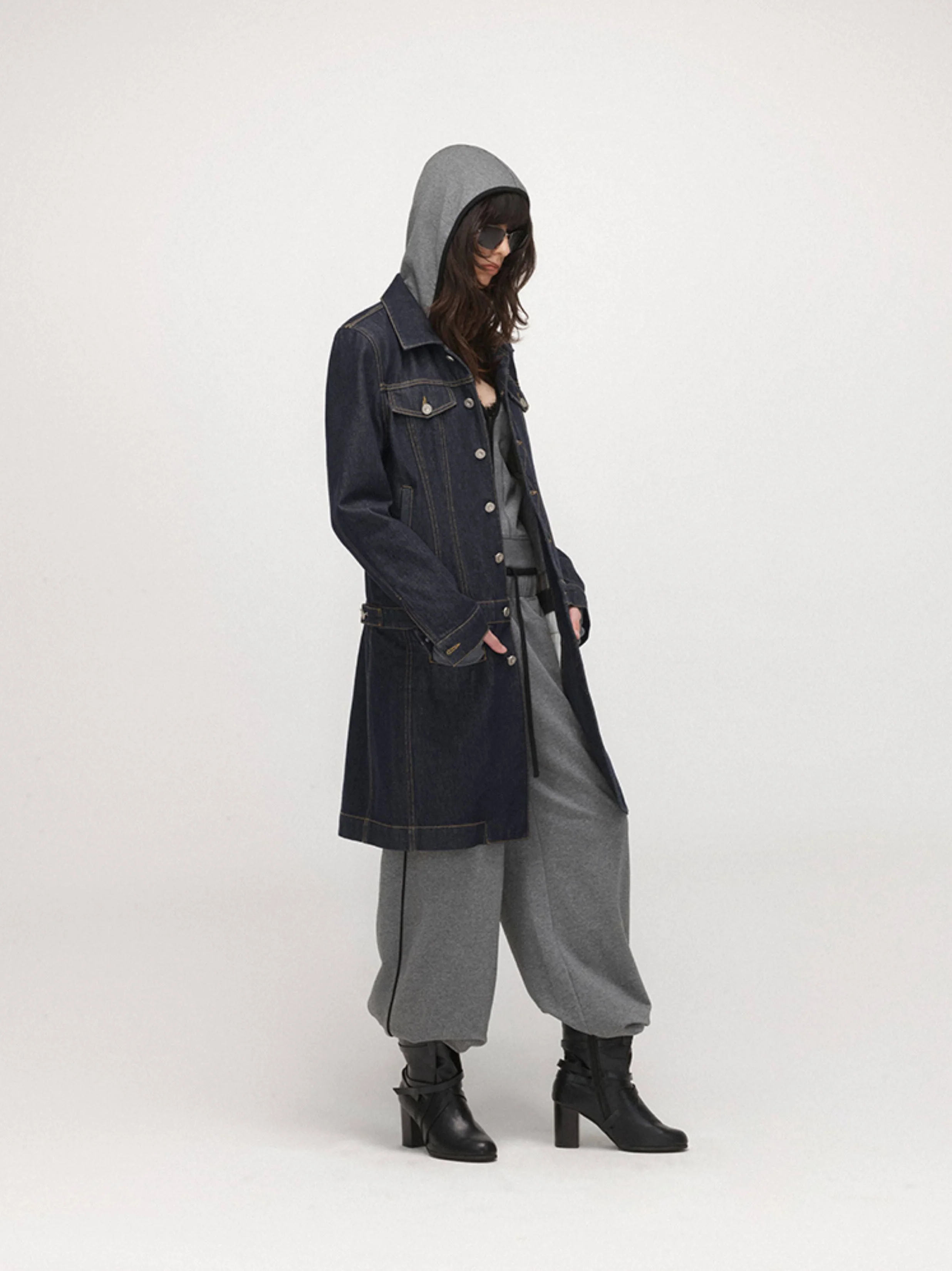 Denim Coat Jacket - Image 4