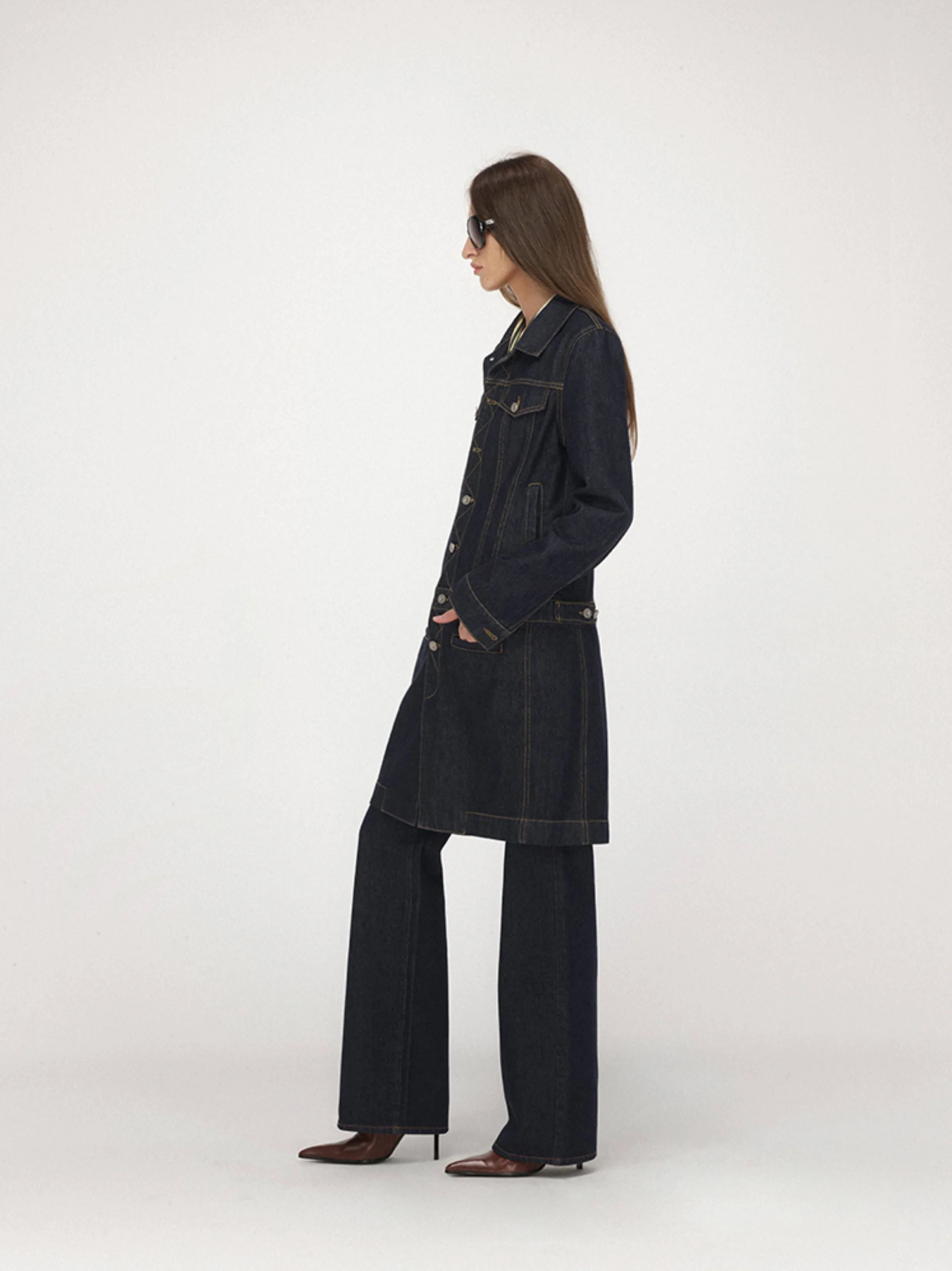 Denim Coat Jacket - Image 5