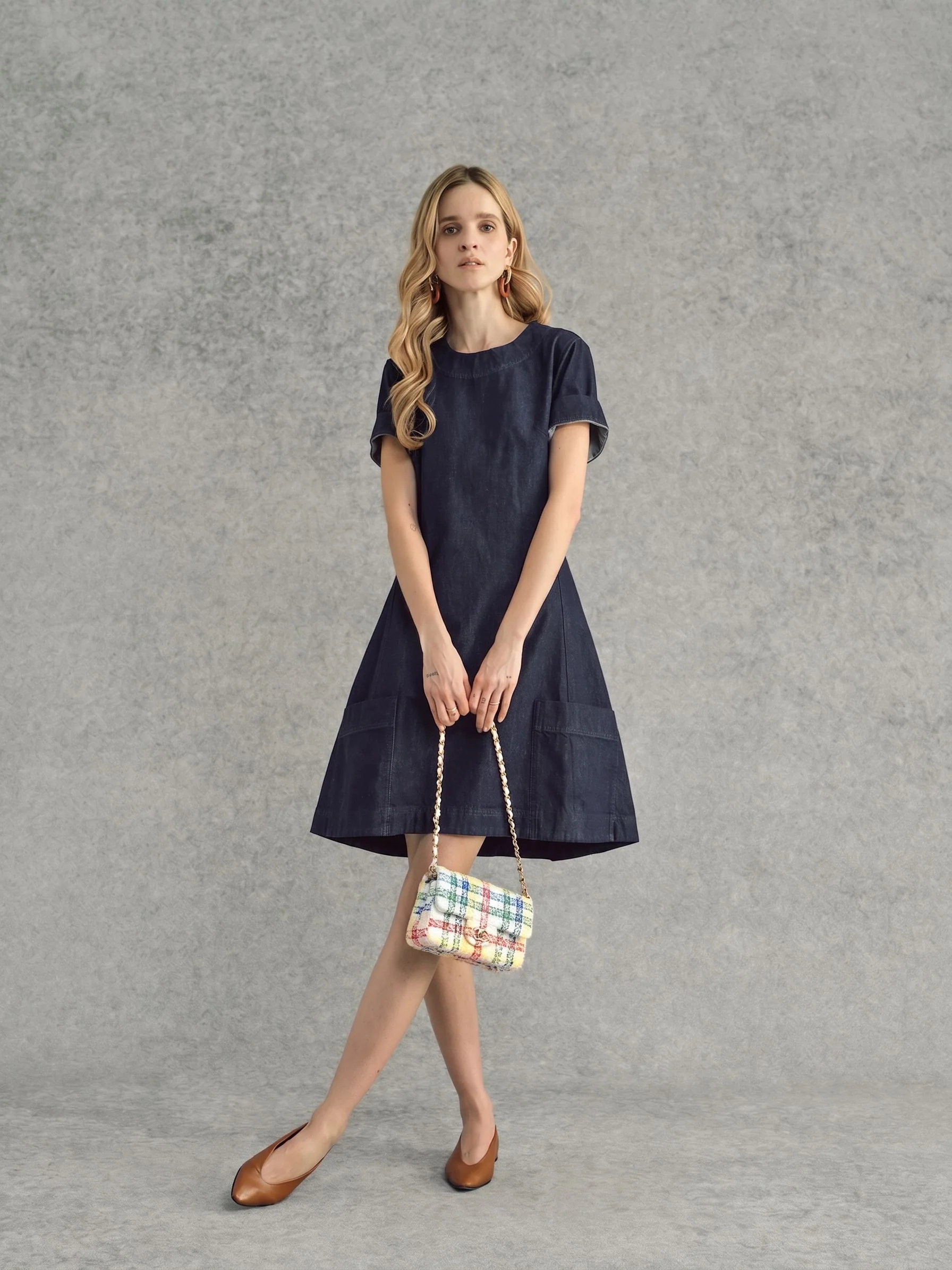 Denim Pocket Dress - Image 5