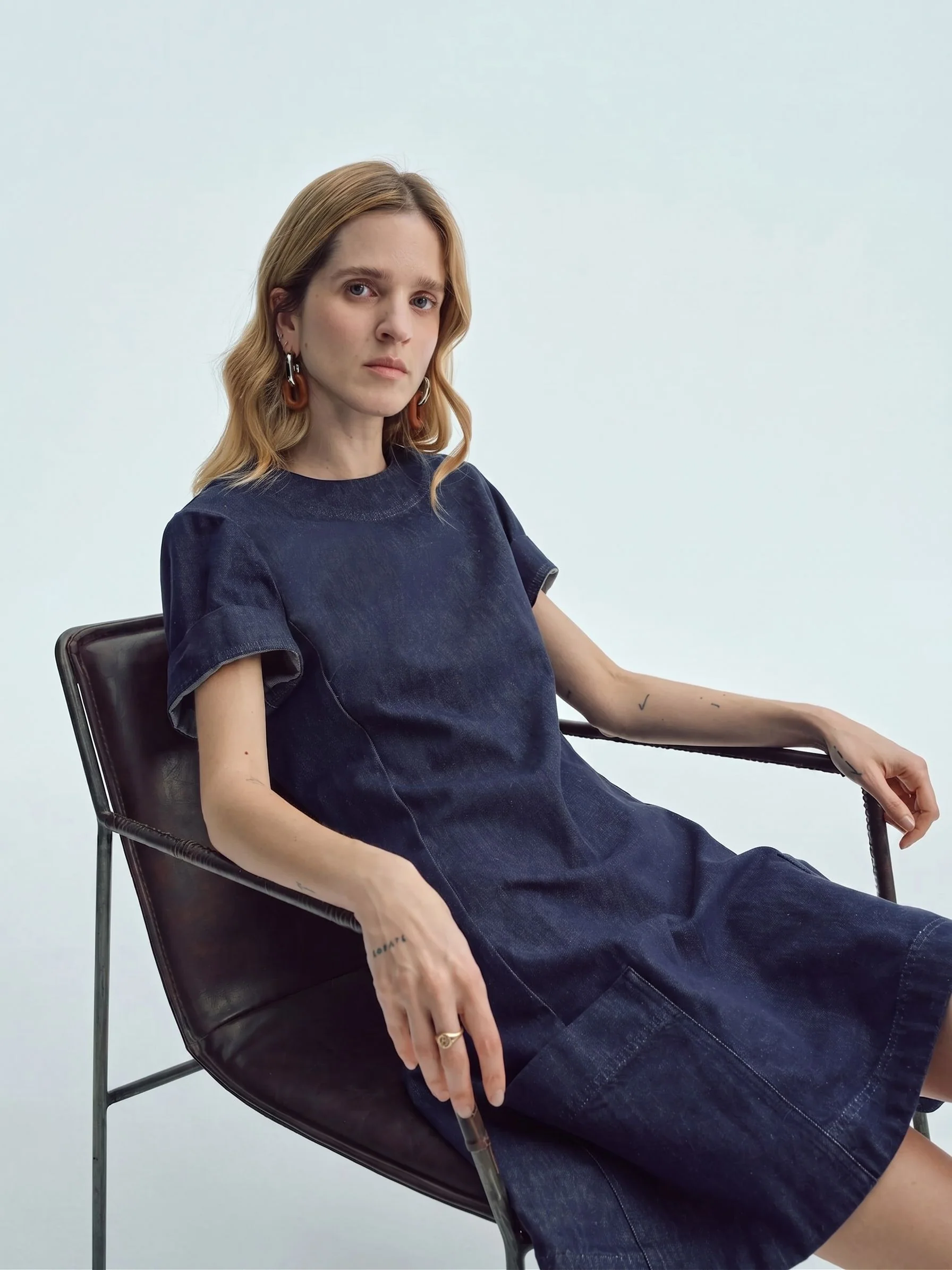 Denim Pocket Dress - Image 6