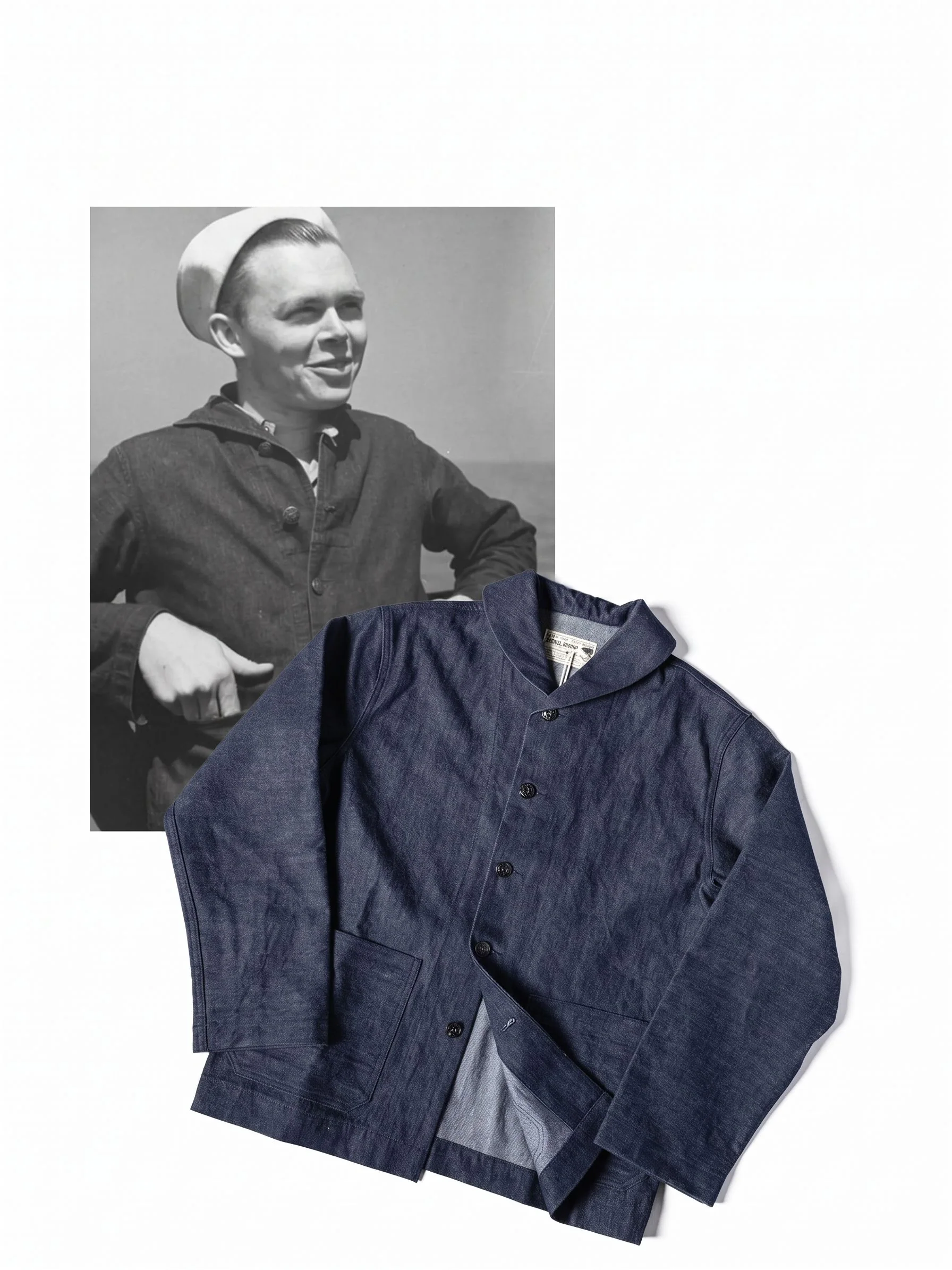 Denim Shawl Jacket - Image 6