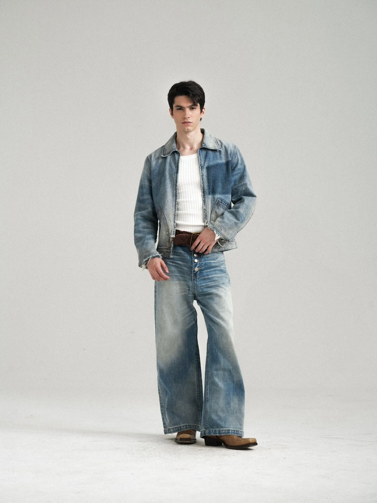 Denim Zipper Jacket - Image 2