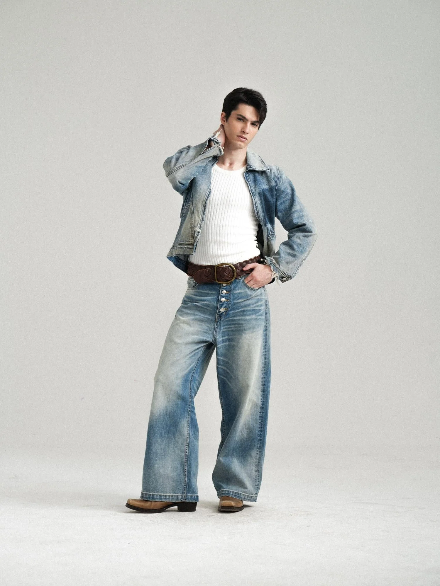 Denim Zipper Jacket - Image 3