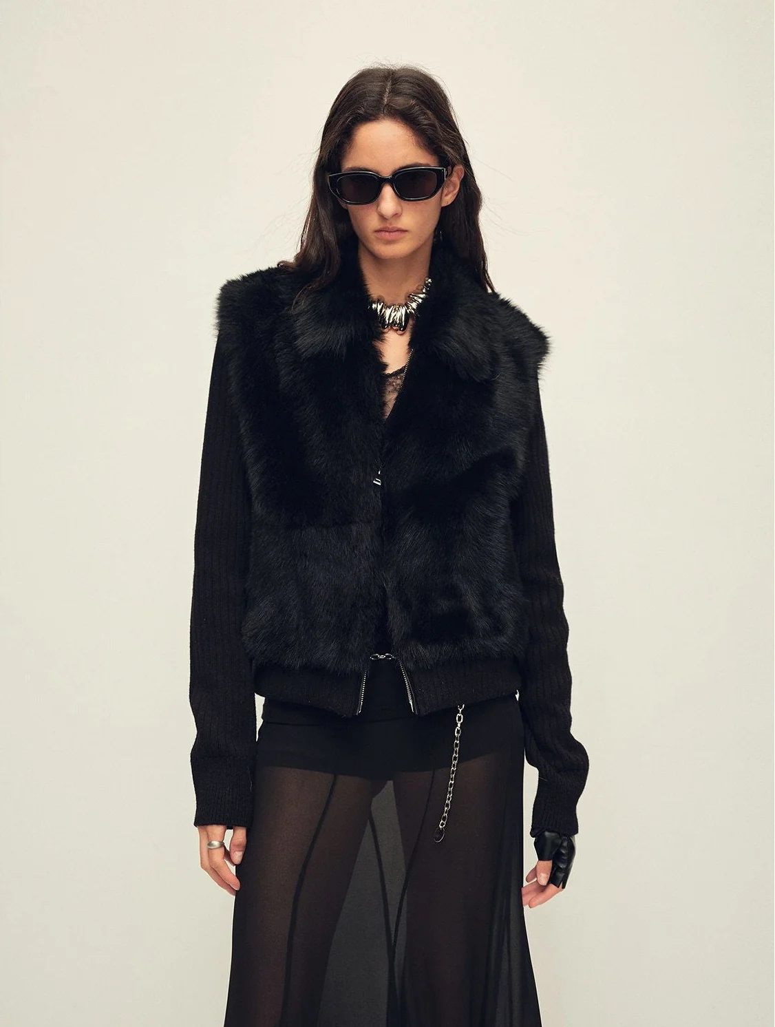 Detachable Fur Cardigan - Image 7