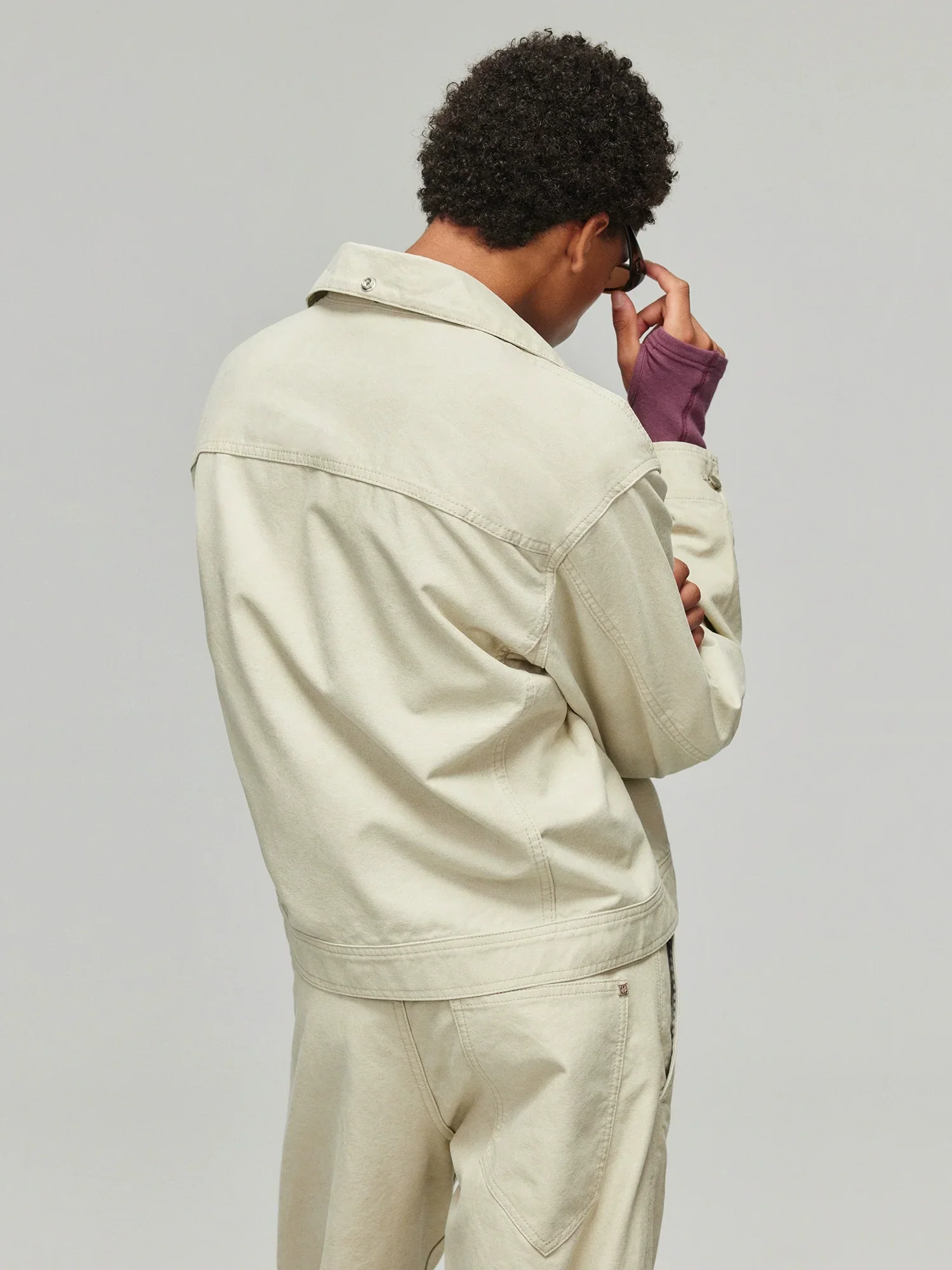 Detachable Sherpa-Collar Denim Jacket - Image 5