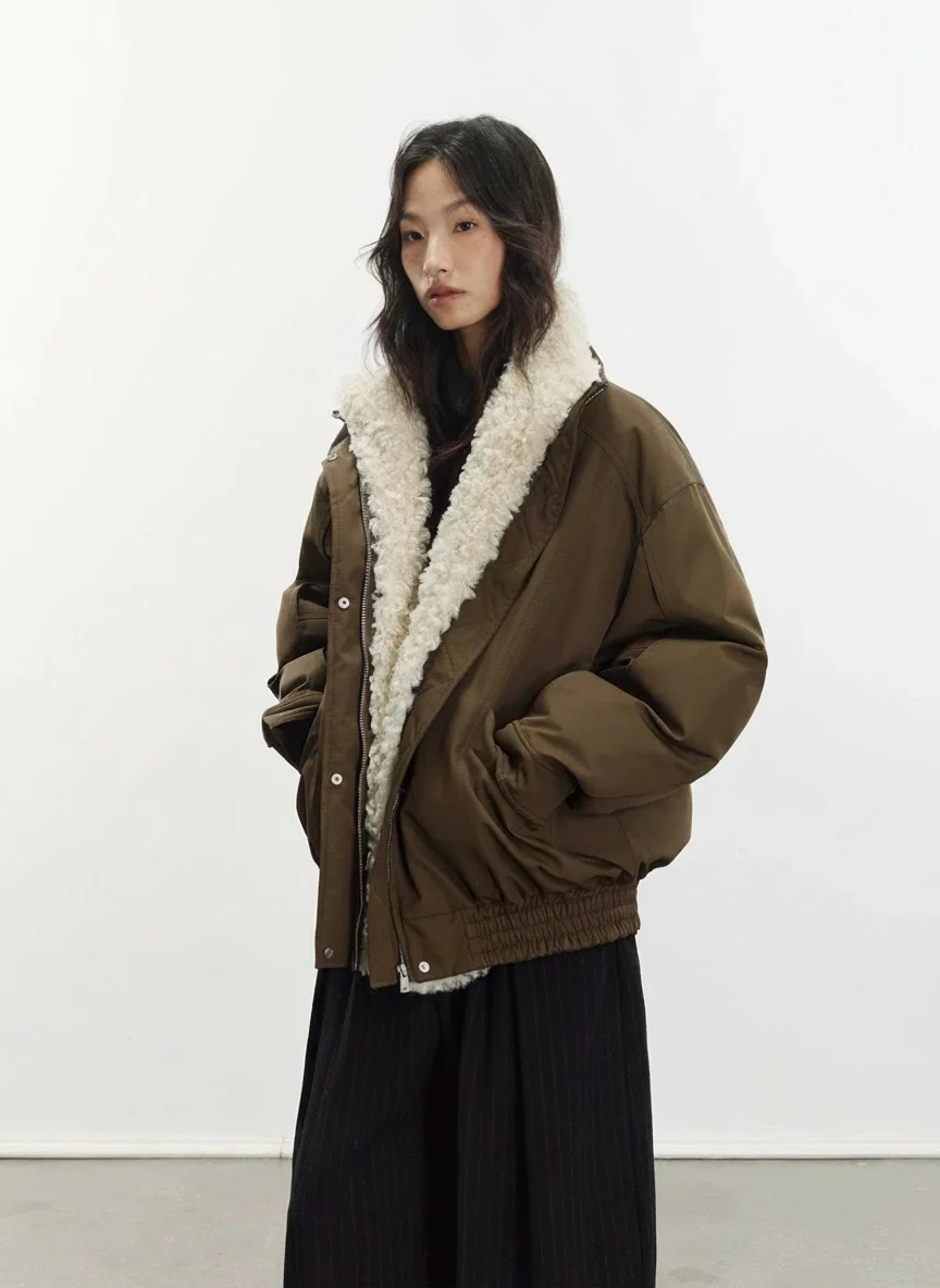 Detachable Sherpa-Collar Down Parka