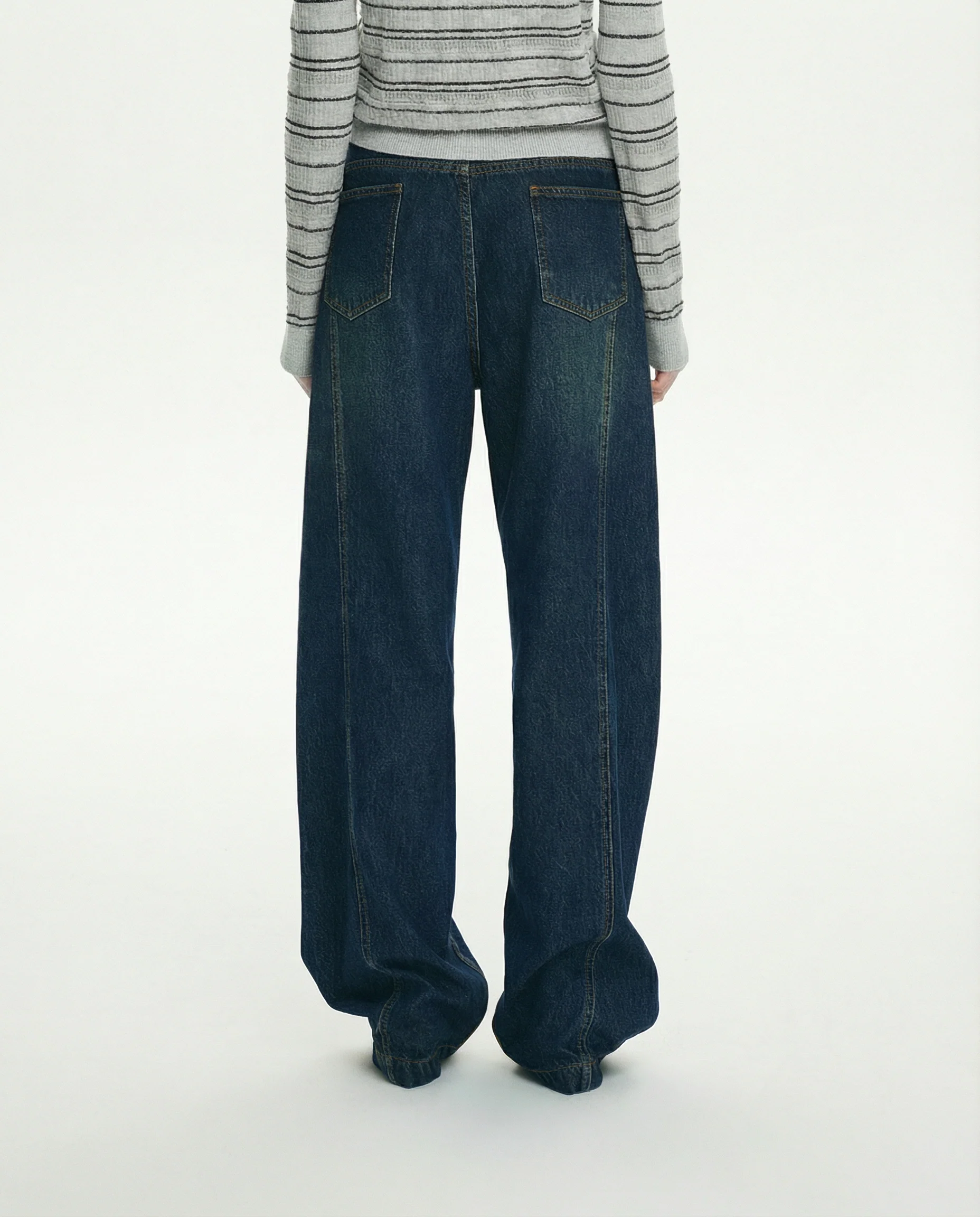 Diagonal Panel Jeans - Image 4