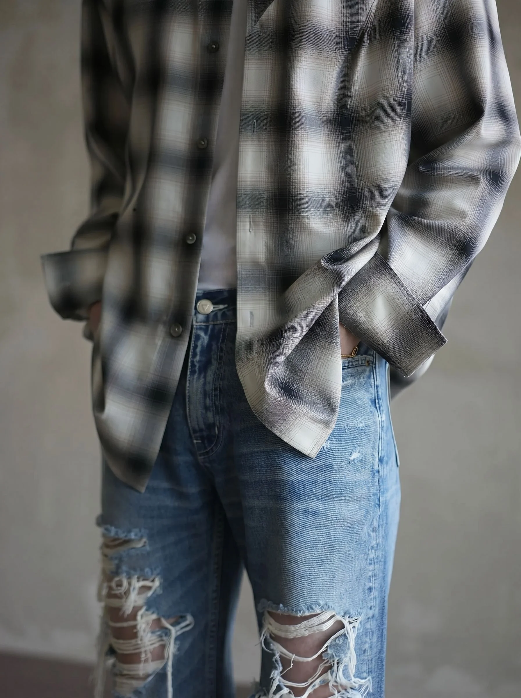 Diagonal Plaid Shirt - Image 3