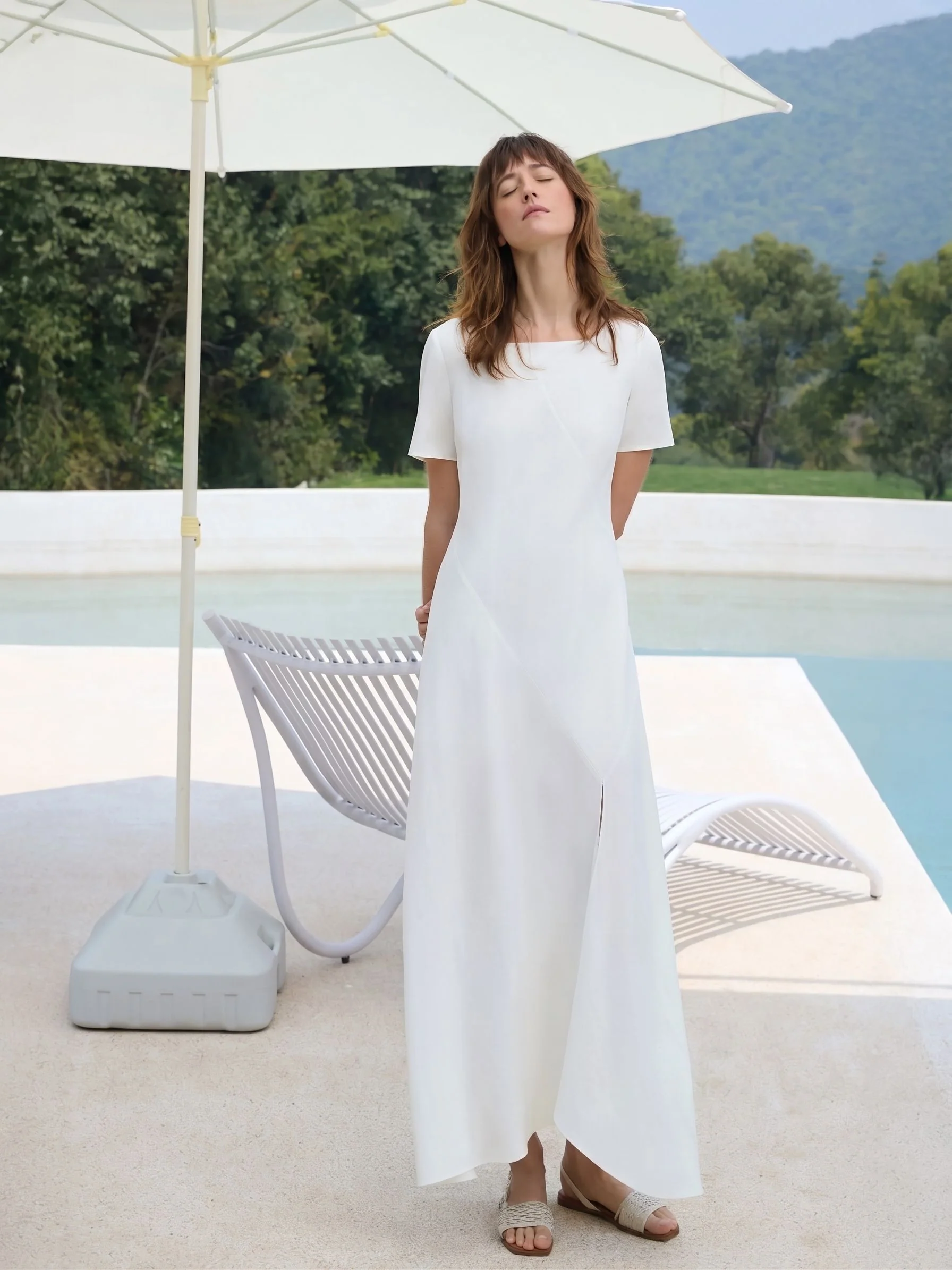 Diagonal Seam Maxi Dress - Image 2
