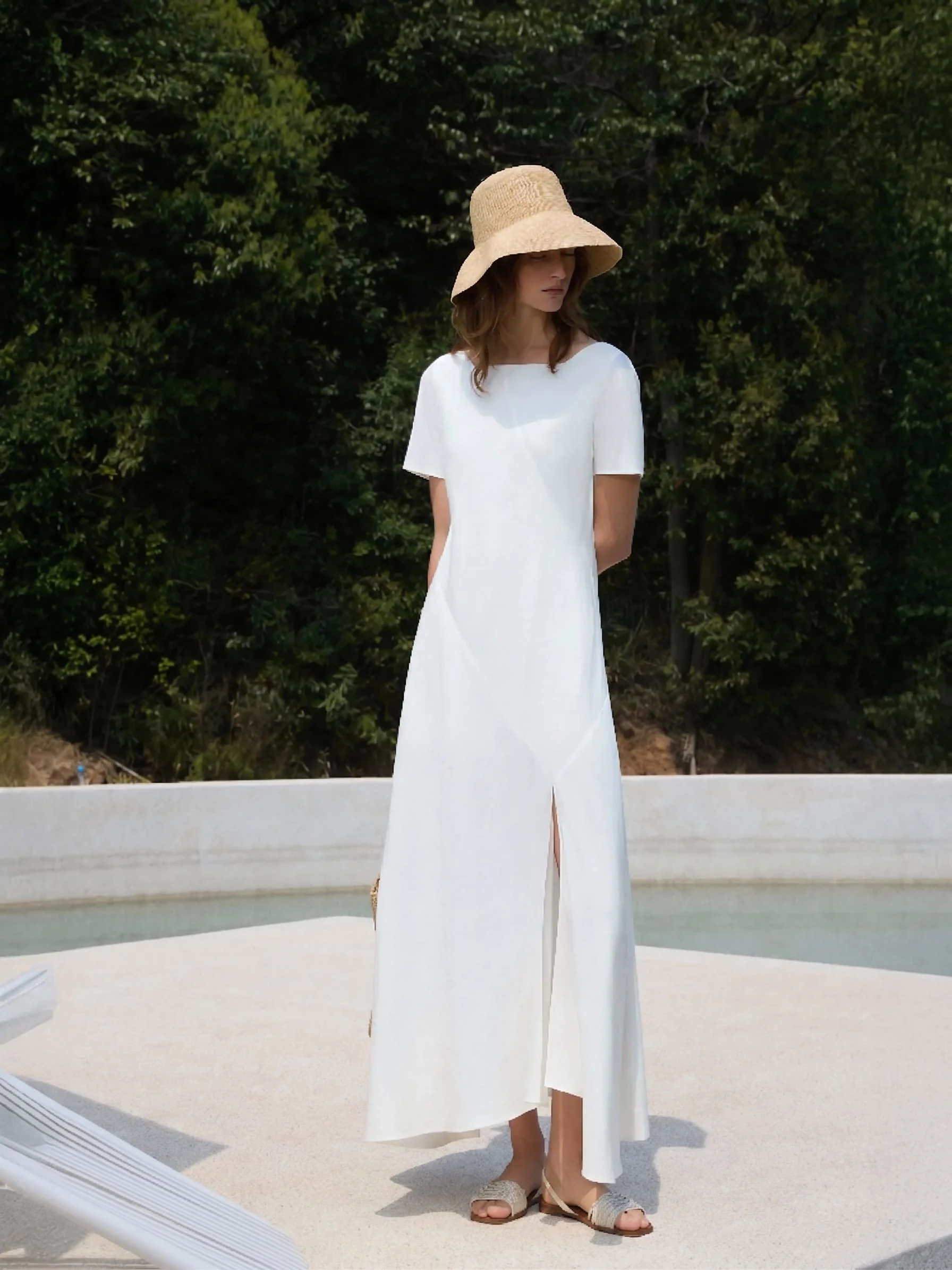 Diagonal Seam Maxi Dress - Image 4