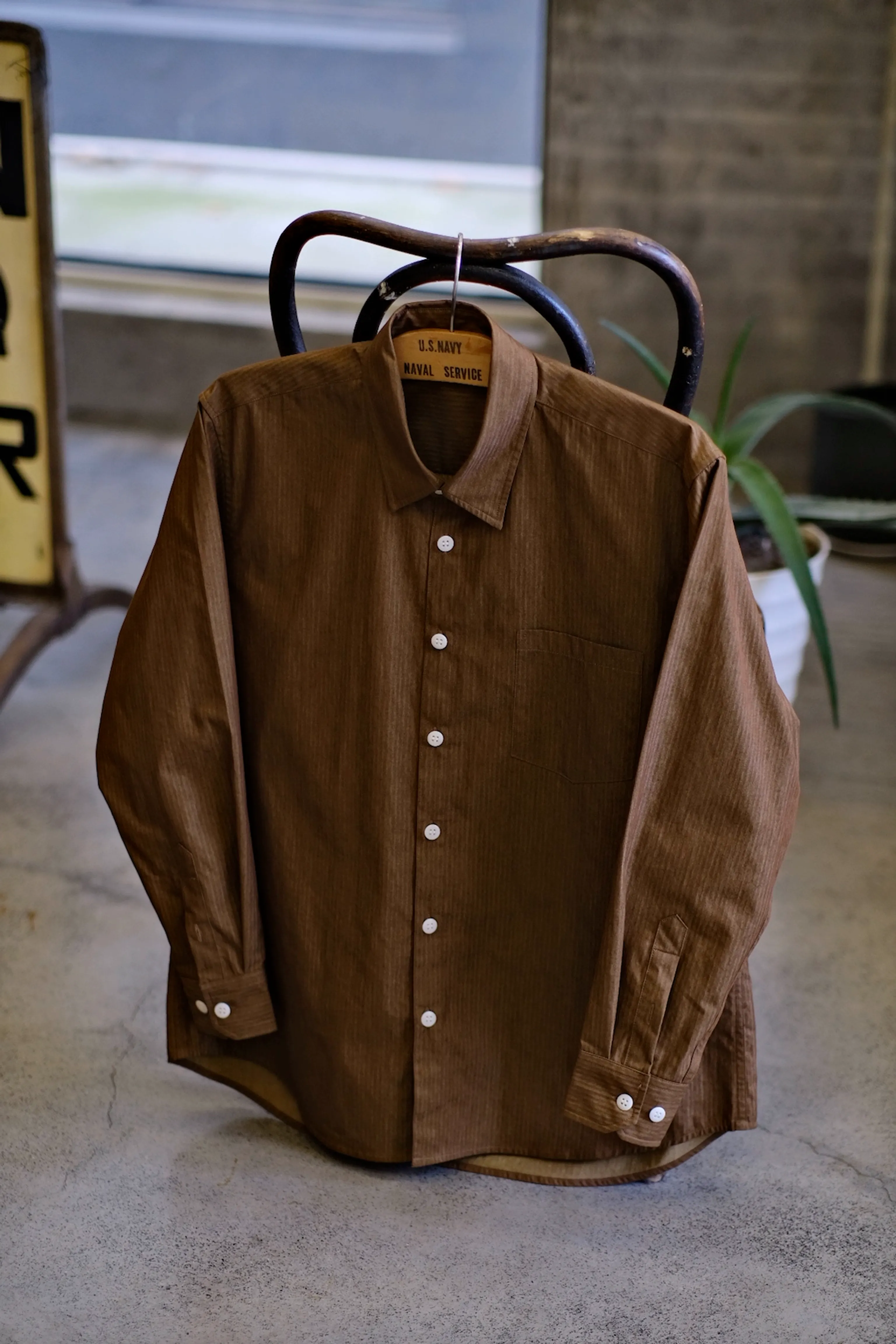 Diagonal Striped Long-Sleeved Shirt - Image 6