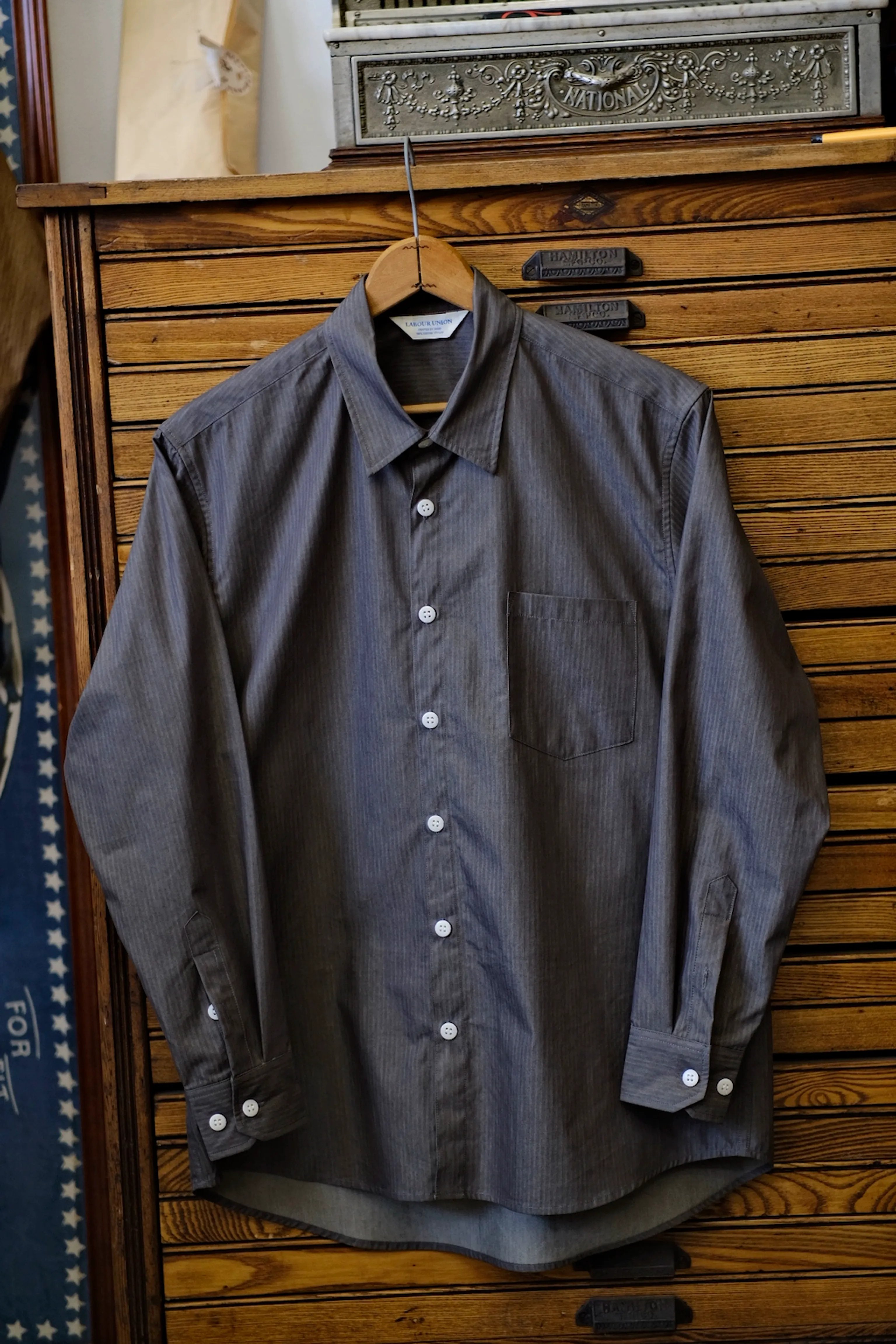 Diagonal Striped Long-Sleeved Shirt - Image 7