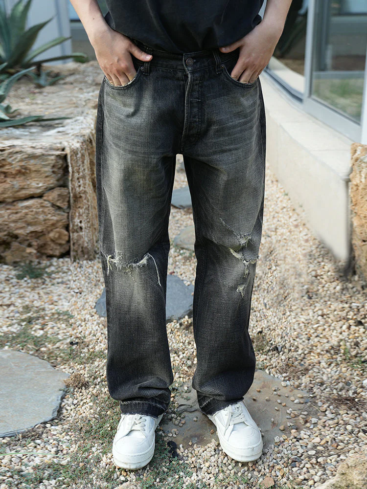 Distressed Flare Jeans