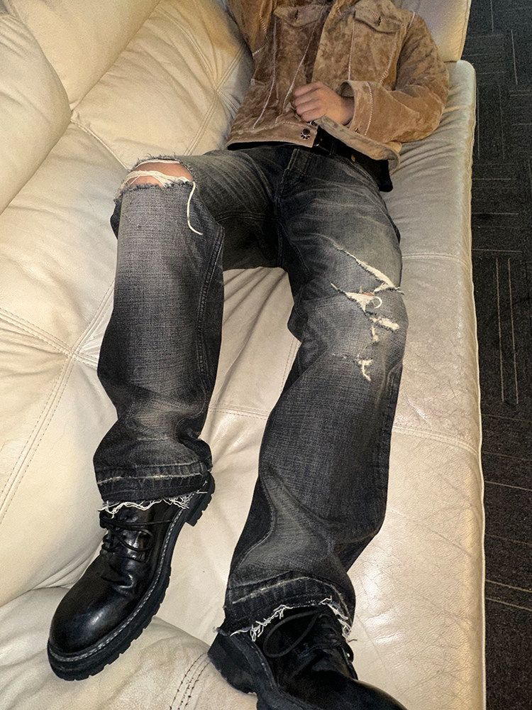 Distressed Flare Jeans - Image 2