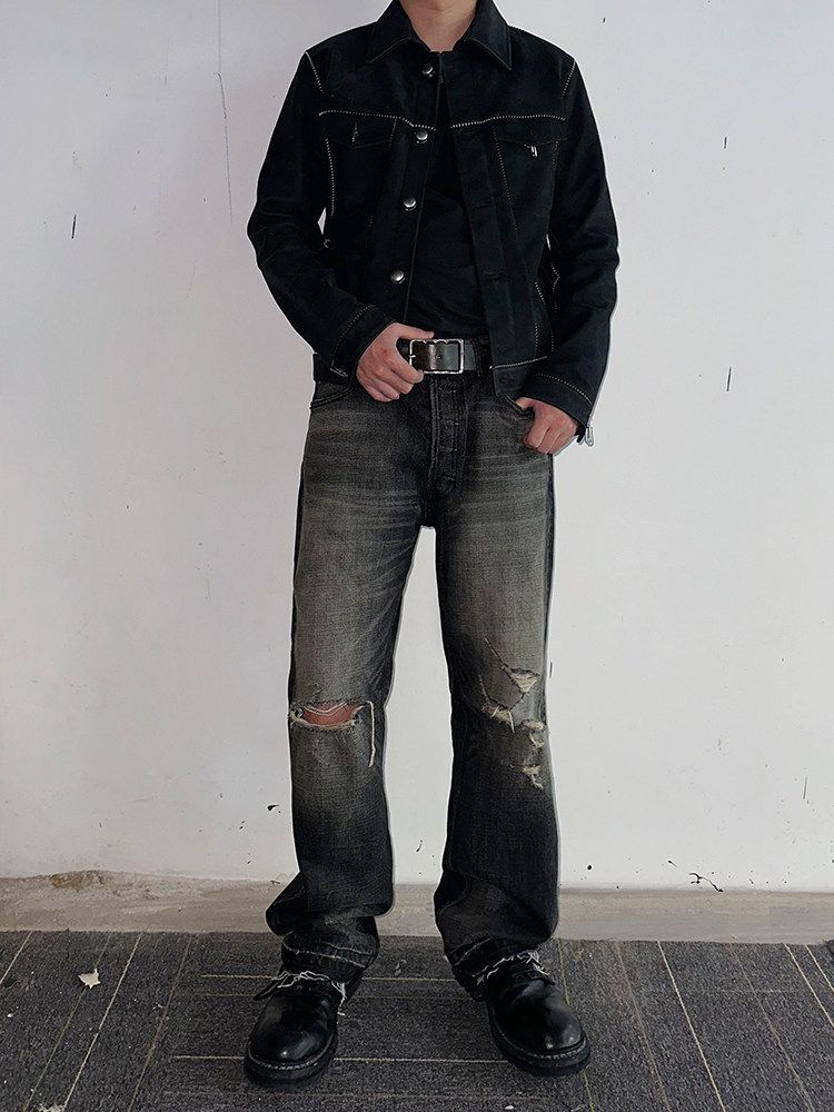 Distressed Flare Jeans - Image 3