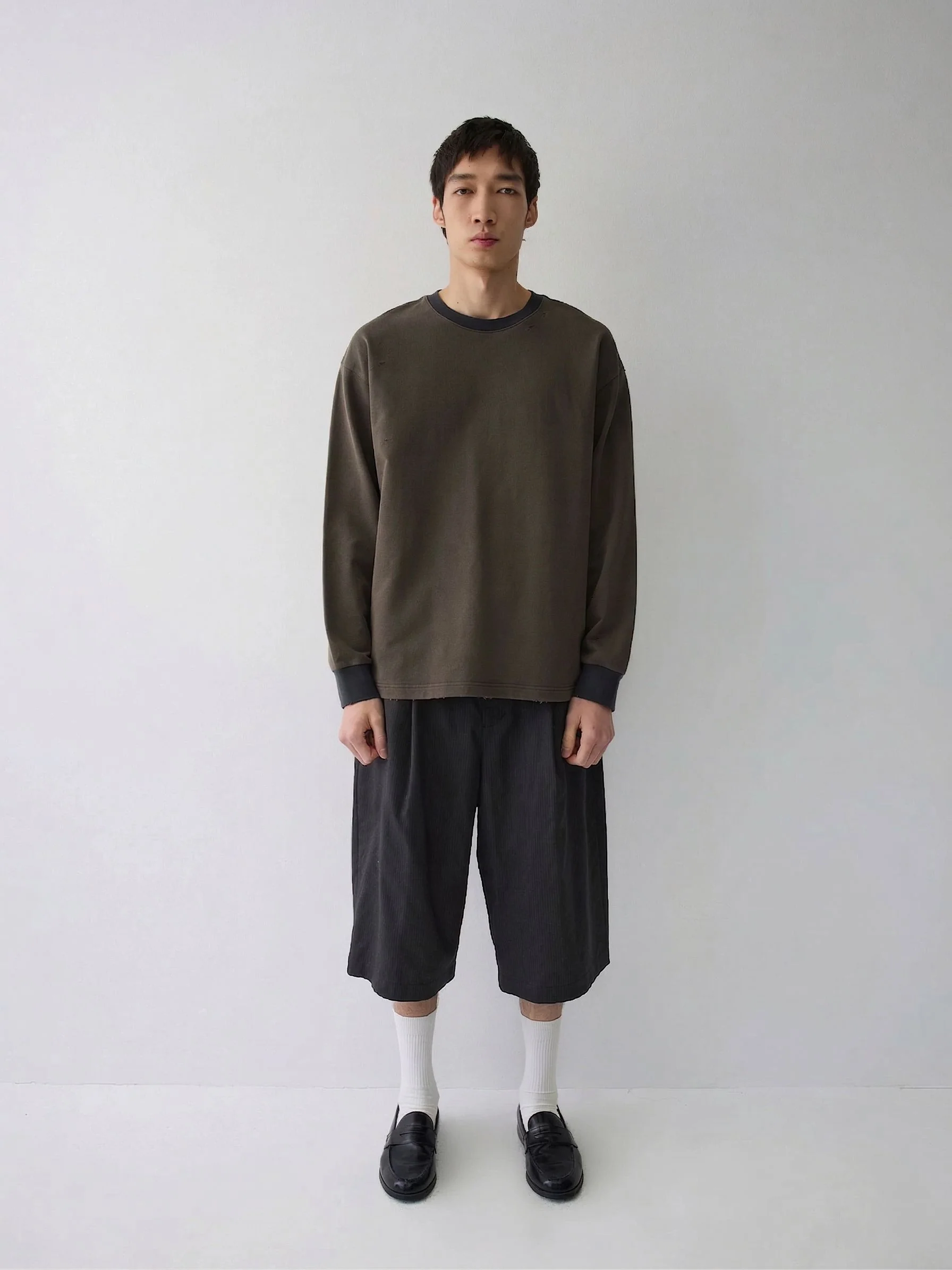 Distressed Long Sleeve Tee