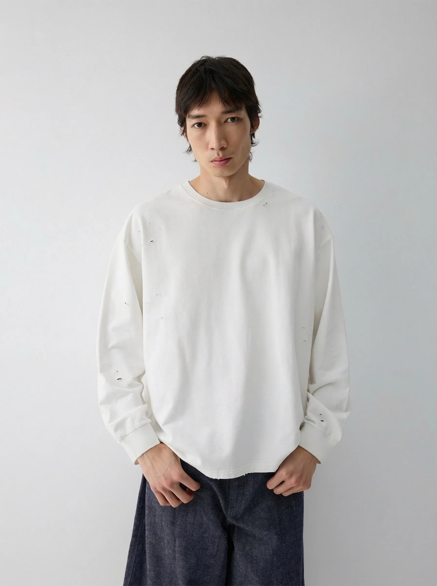 Distressed Long Sleeve Tee - Image 3