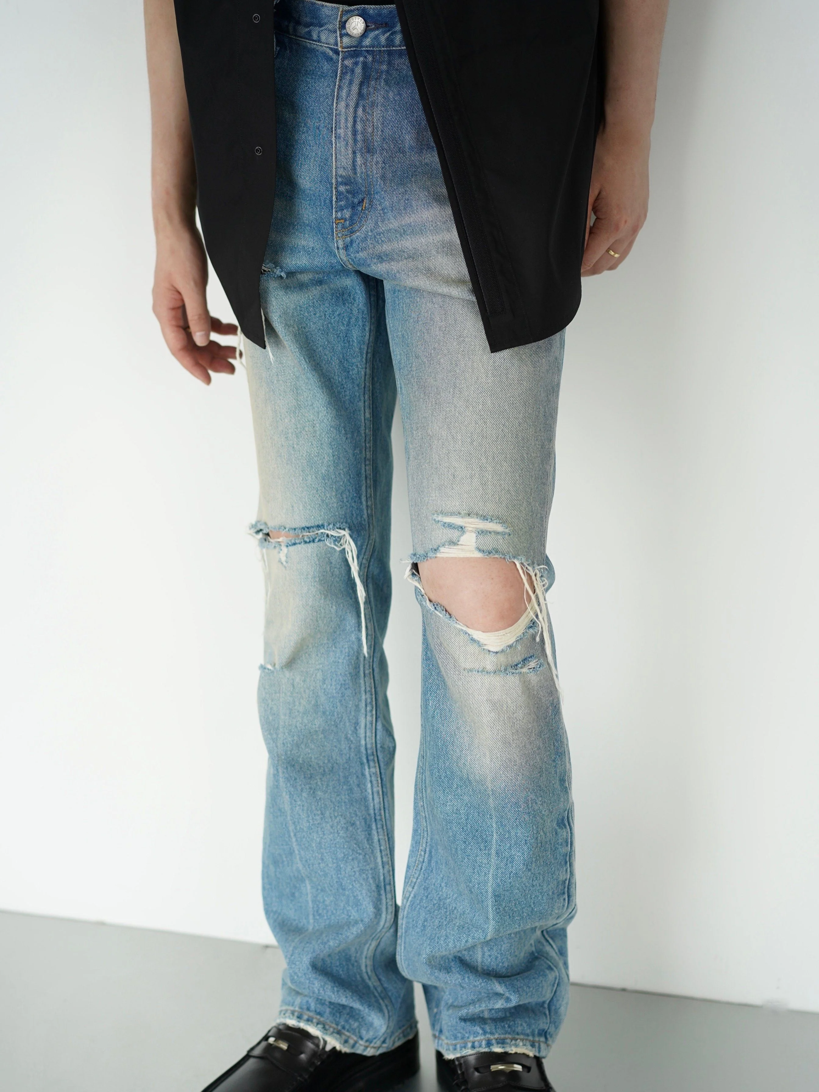 Distressed Patchwork Jeans - Image 2
