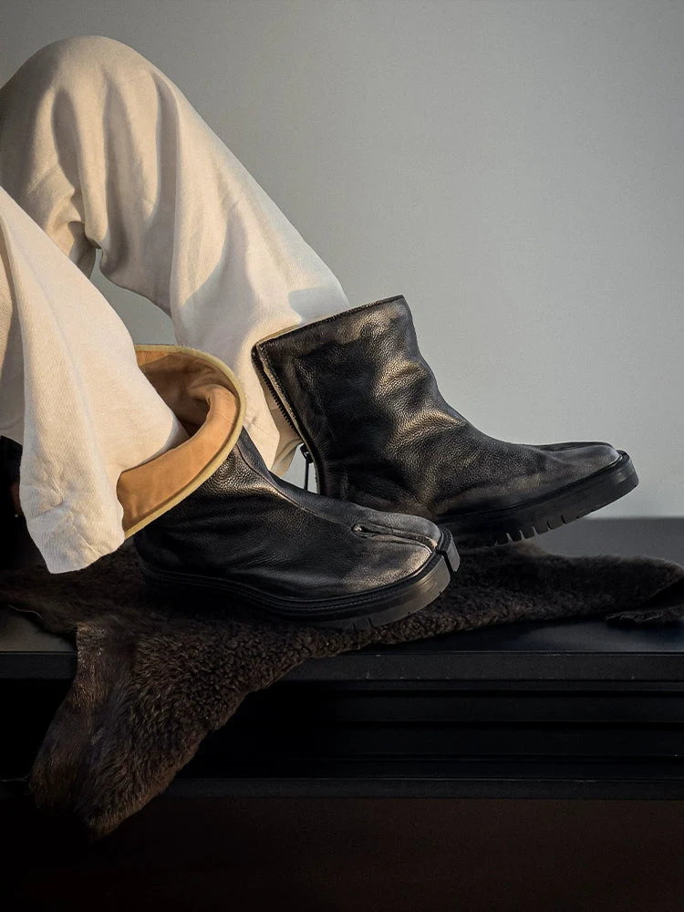 Distressed Tabi Lug Boots - Image 2