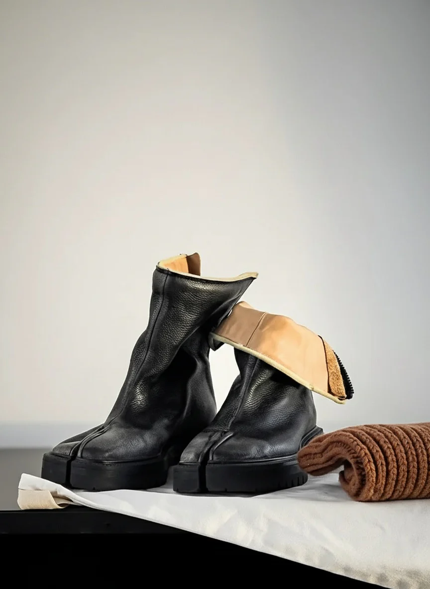 Distressed Tabi Lug Boots - Image 4